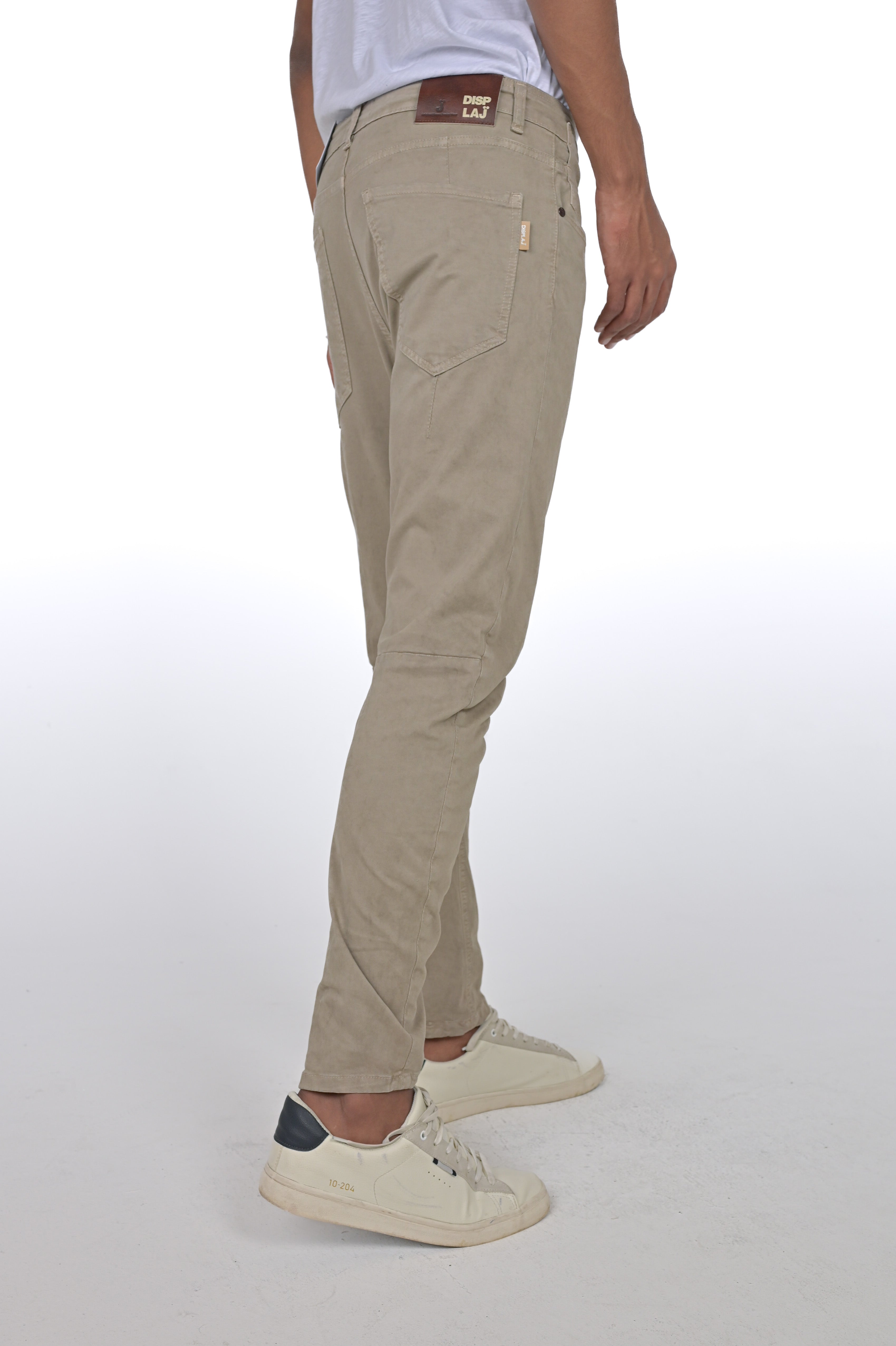 Pantaloni in cotone tapered Kron AI02 Beige FW24/25