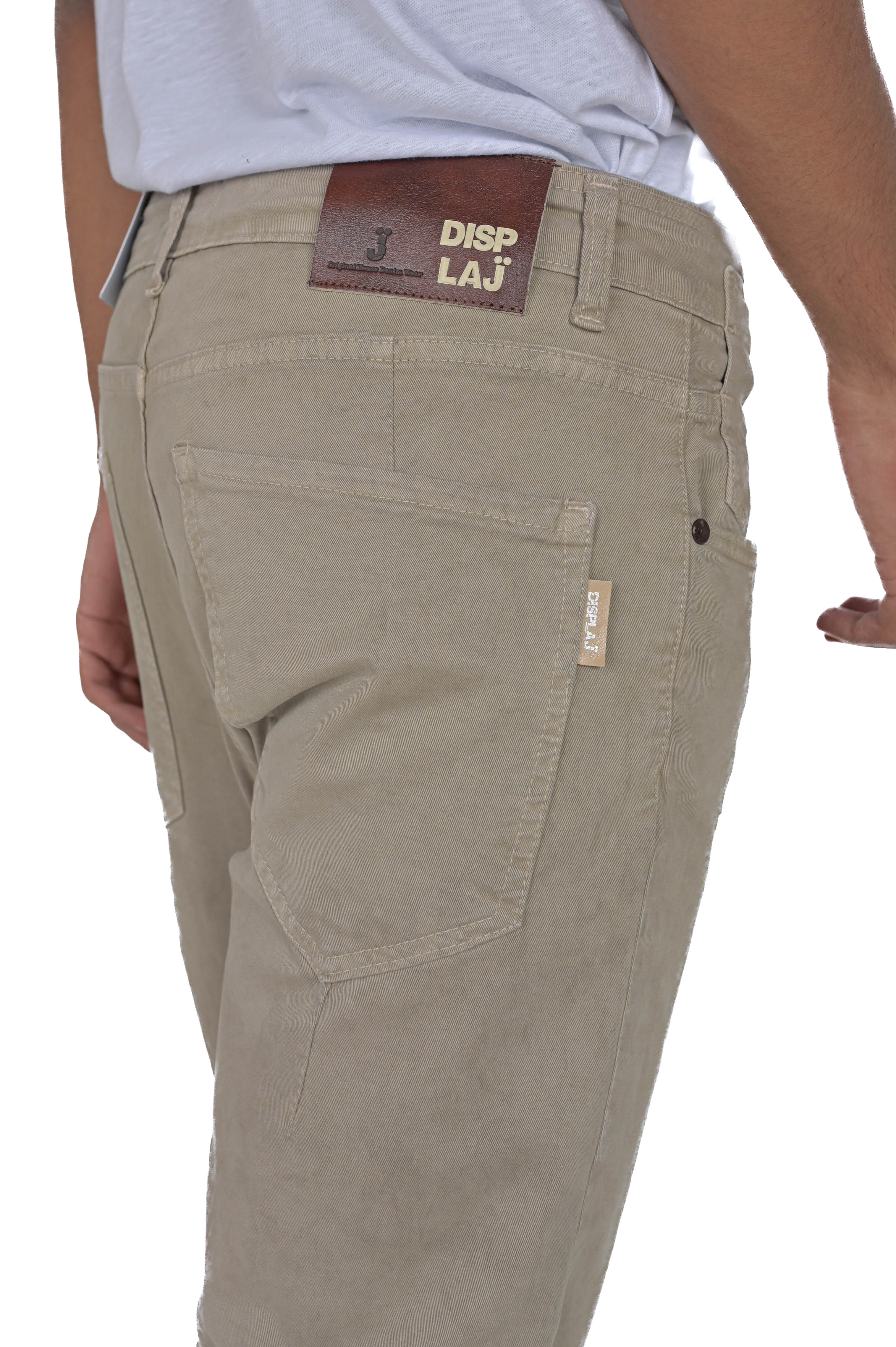 Pantaloni in cotone tapered Kron AI02 Beige FW24/25