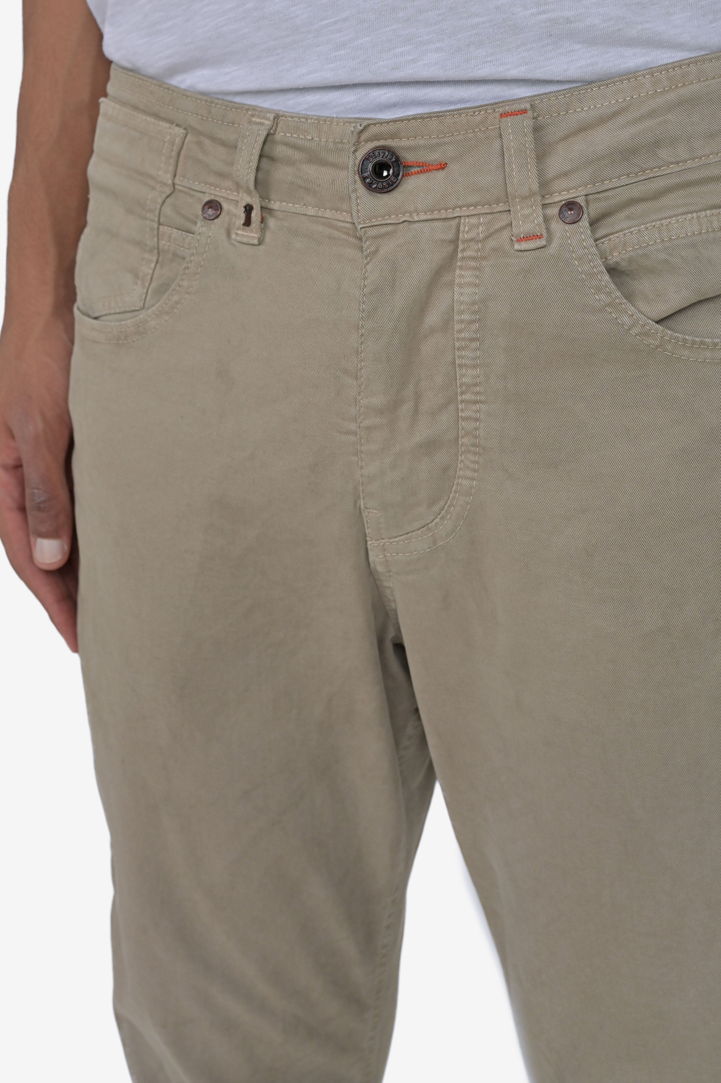 Pantaloni in cotone tapered Kron AI02 Beige FW24/25