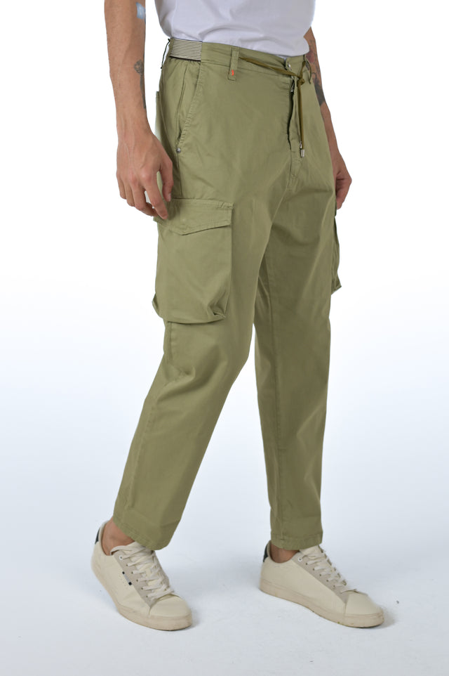 Pantaloni regular Screen Raso Verde Salvia SS24