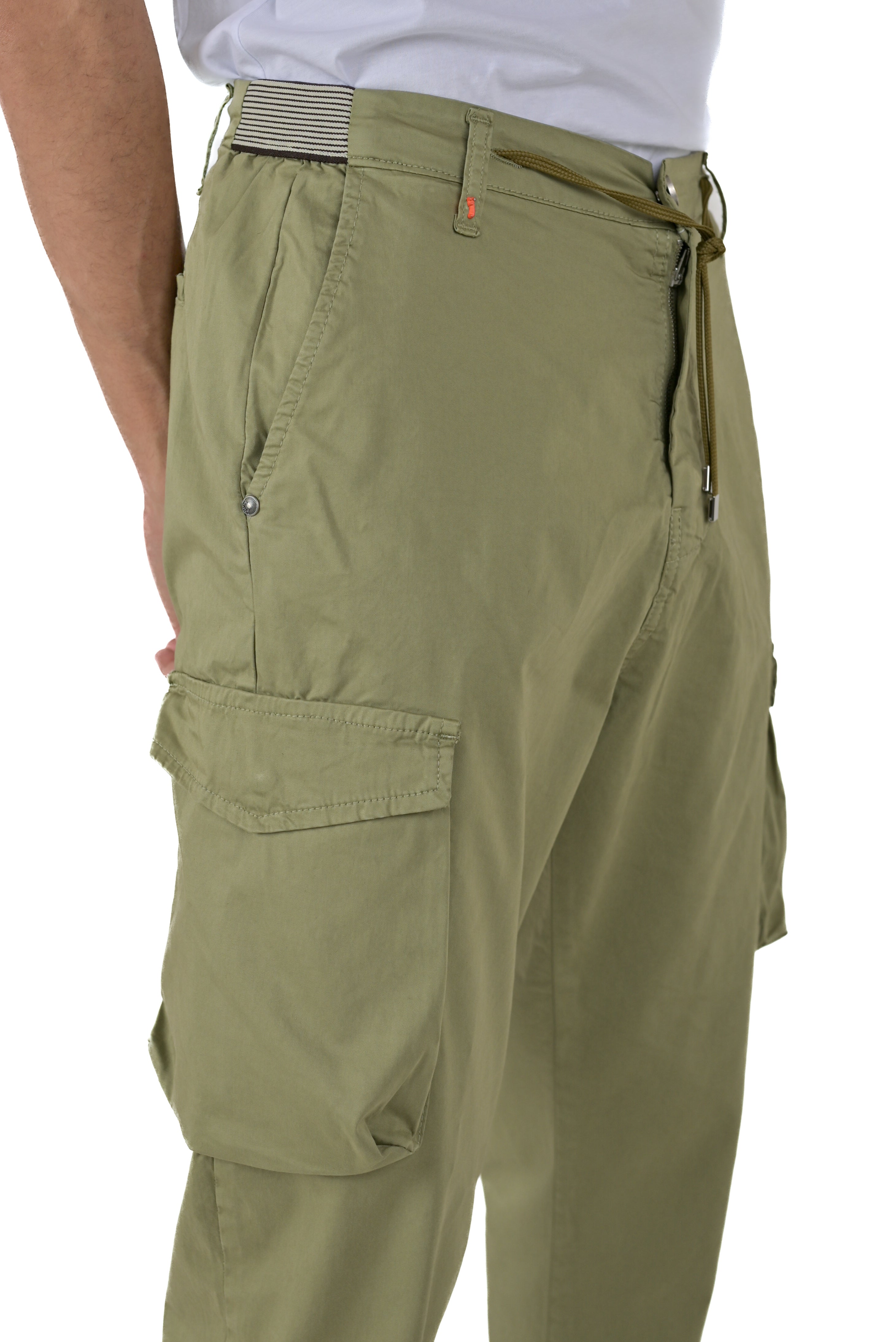 Pantaloni regular Screen Raso verde SS24