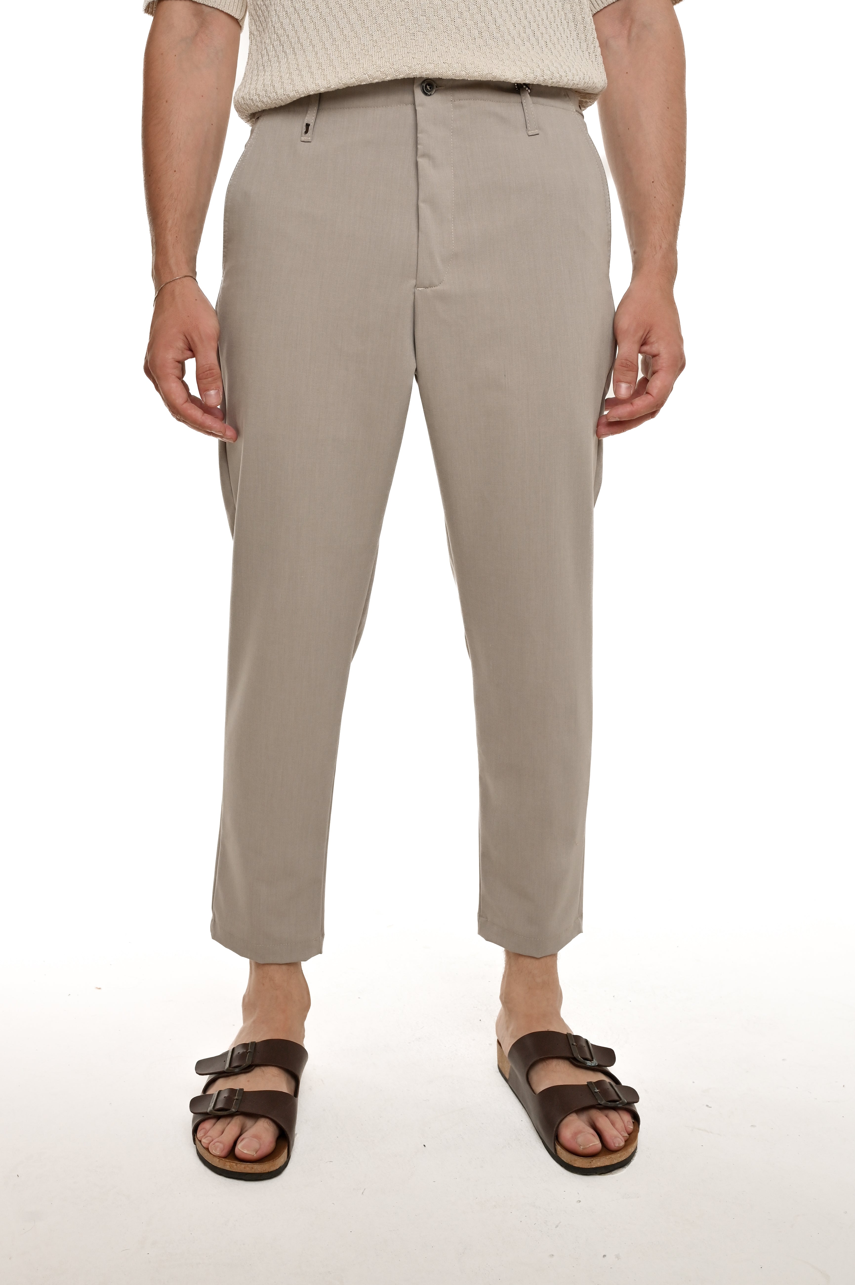 Pantaloni Classici slim Street FLC terra SS25