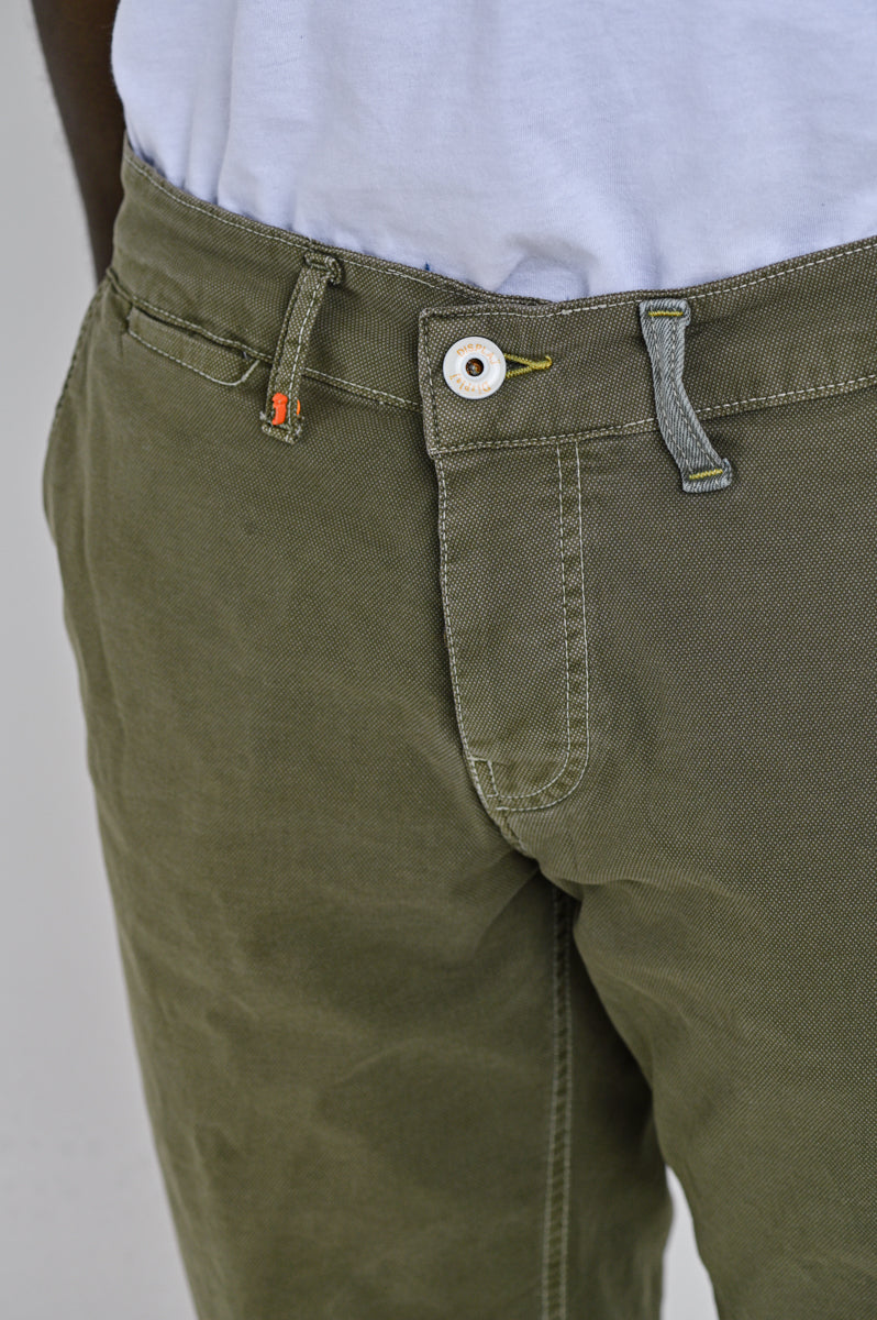 Bermuda in cotone slim Martin Scilla verde SS25