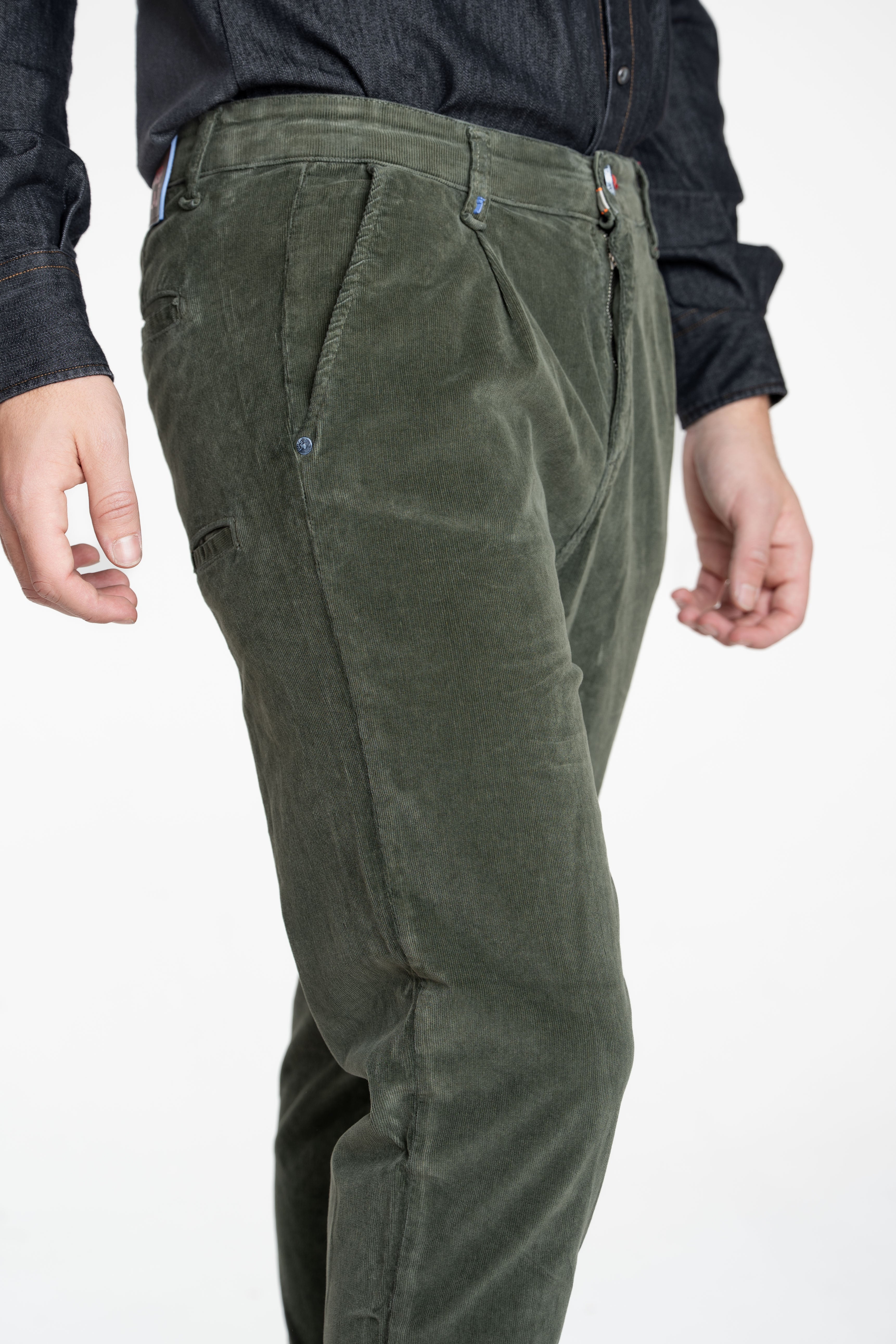New Private Gab Blue Tapered Cotton Pants FW24/25