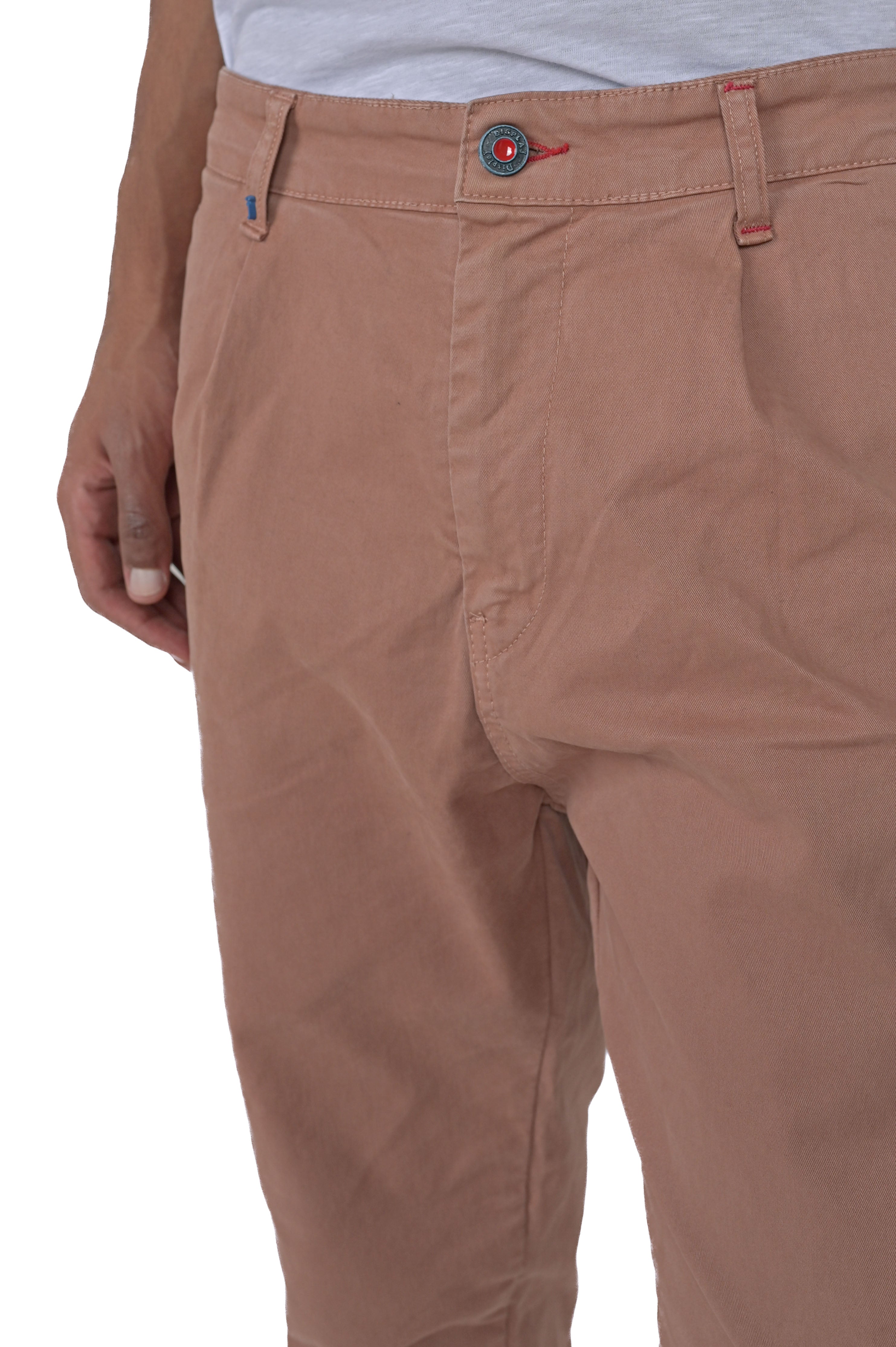 Pantaloni in cotone tapered New Private Gab Terra di Siena FW24/25