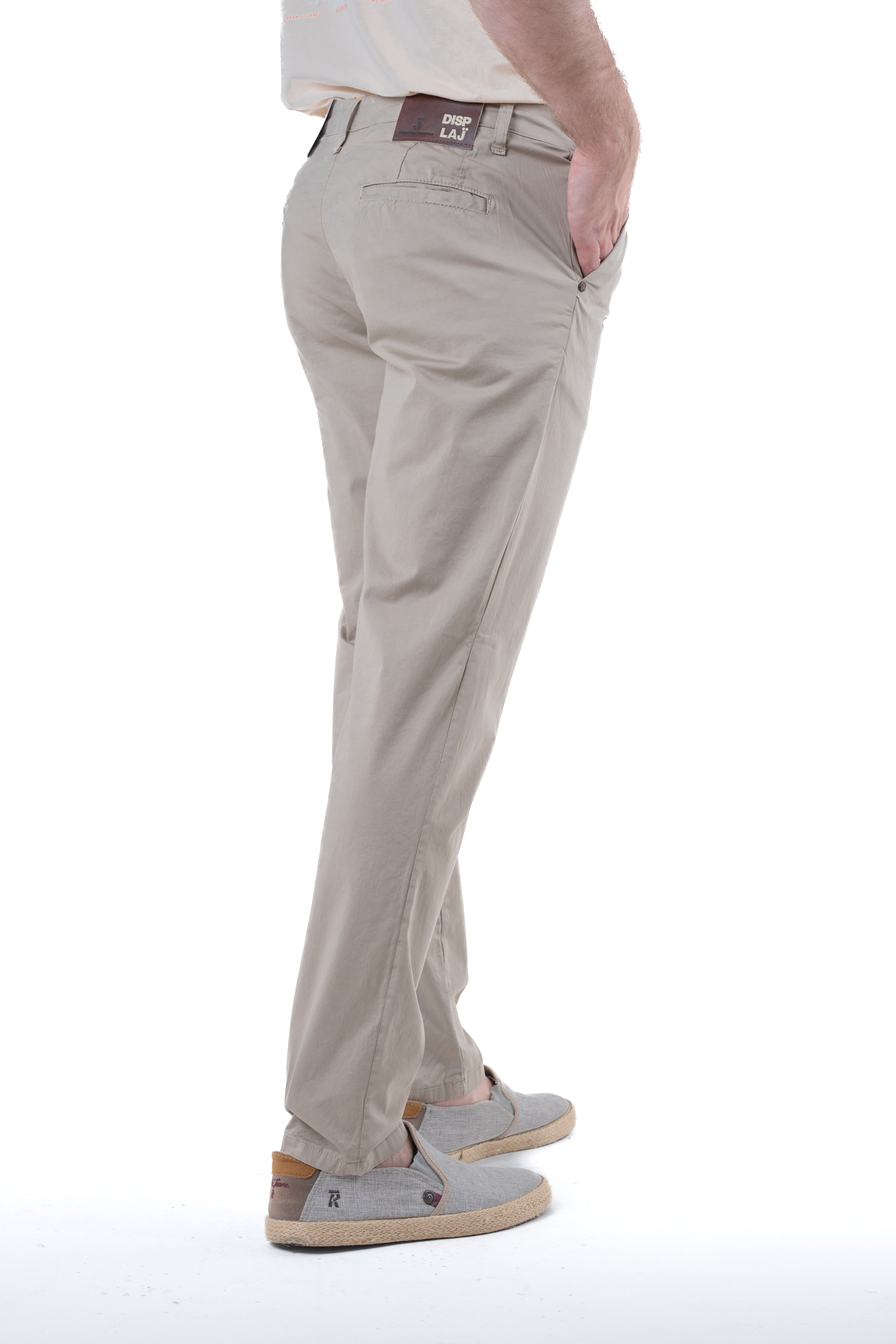 Pantaloni in cotone slim Sonic Raso Beige SS26
