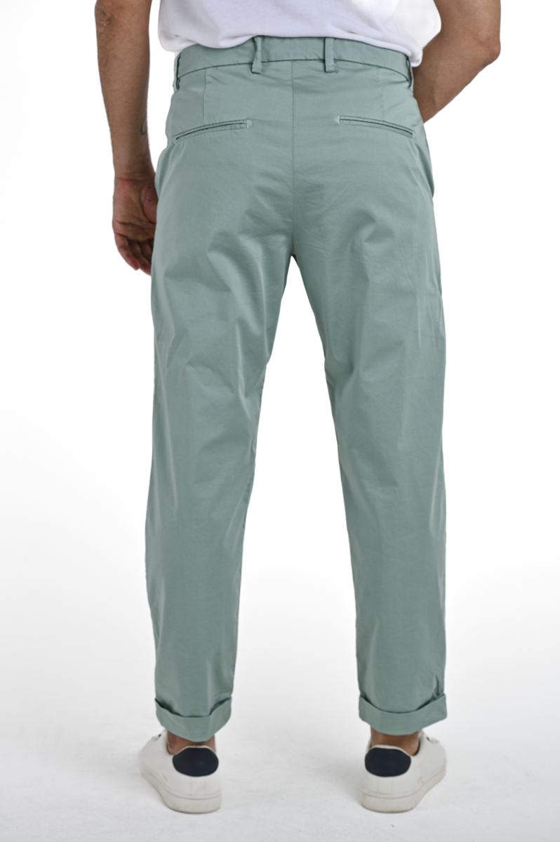 Pantaloni classici slim Racket Maribor Verde Acqua SS24