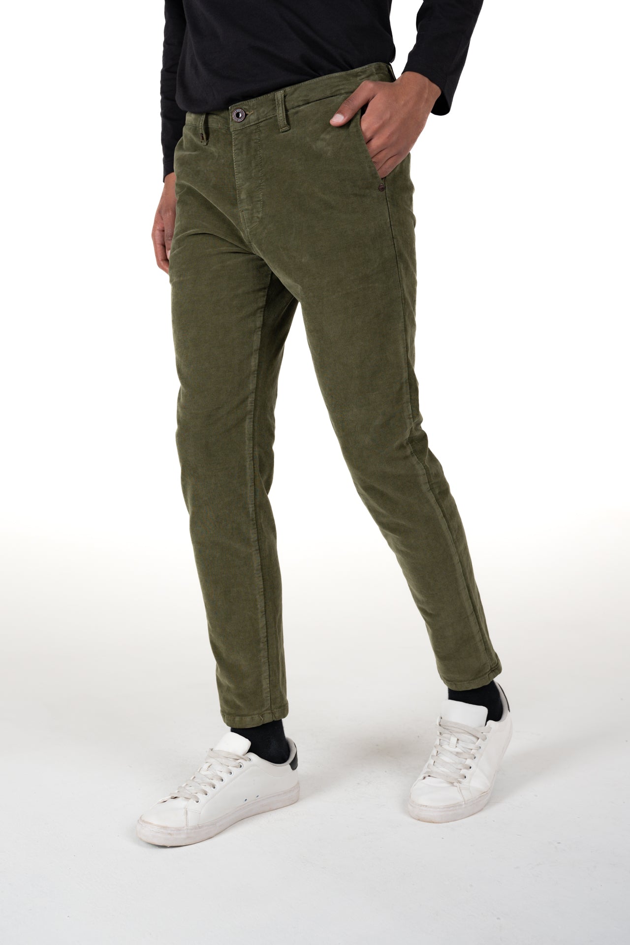 Pantaloni in Velluto Regular Sonic Smoth