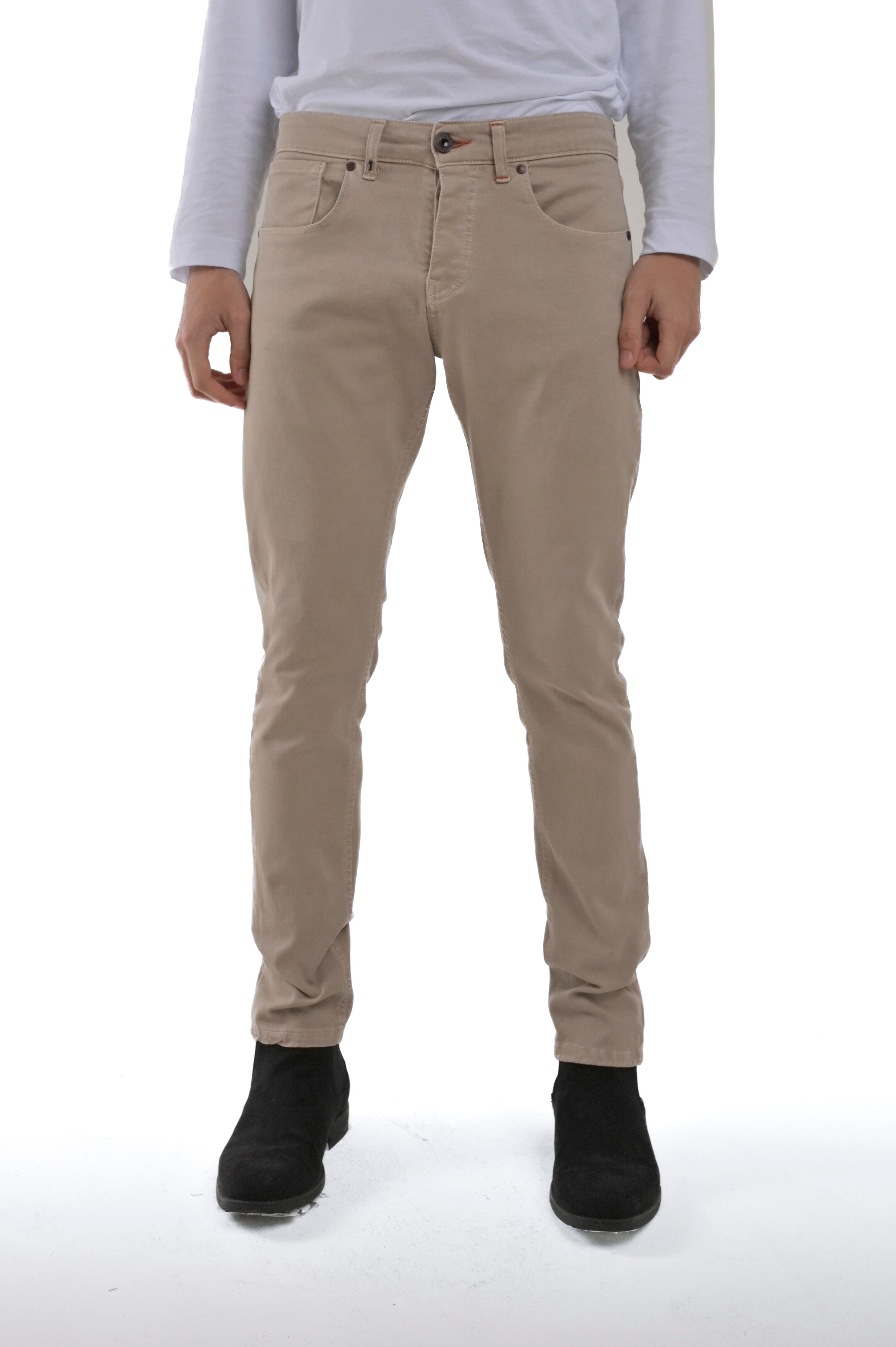 Rally beige slim cotton trousers FW24/25