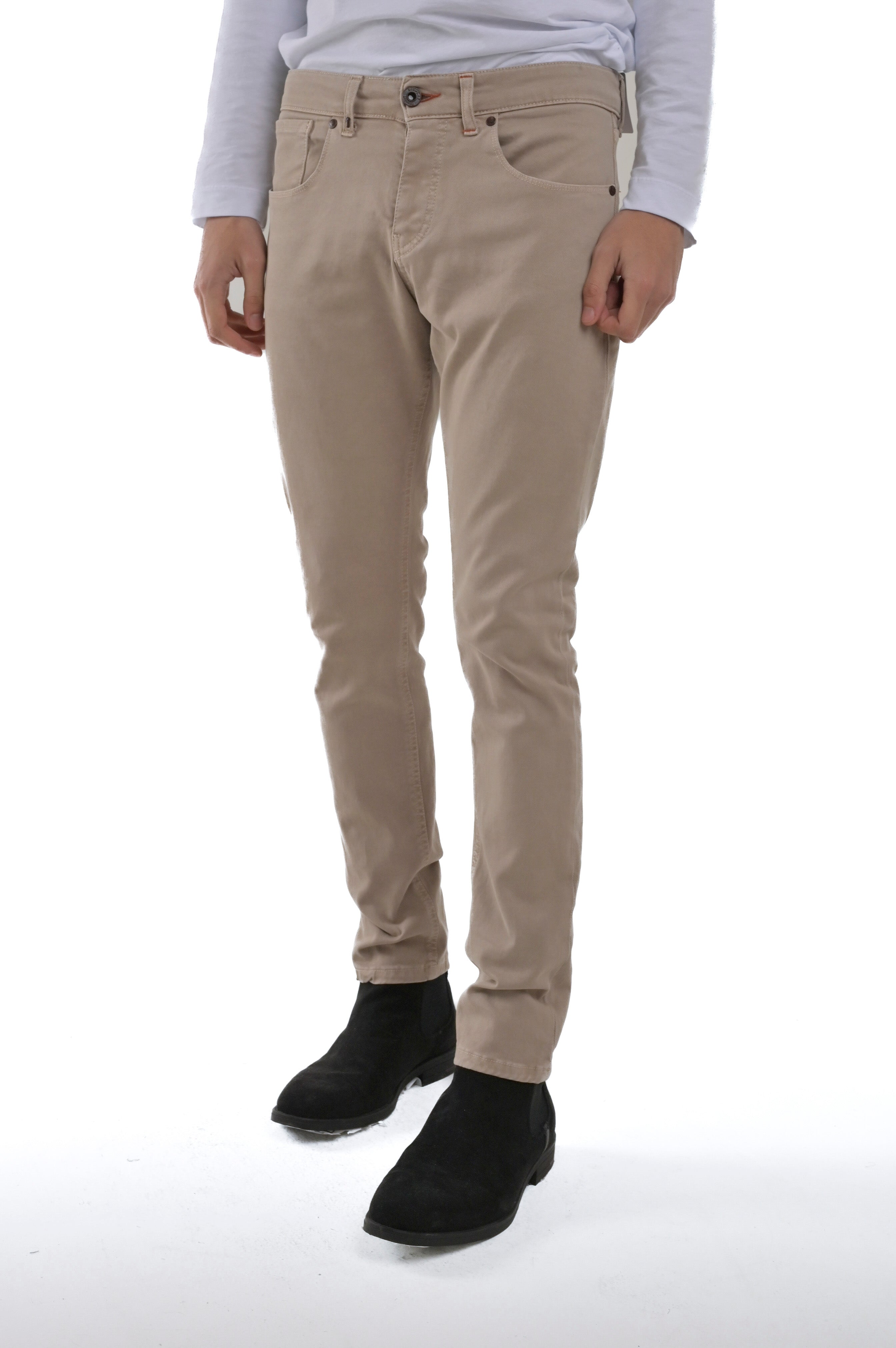 Rally beige slim cotton trousers FW24/25