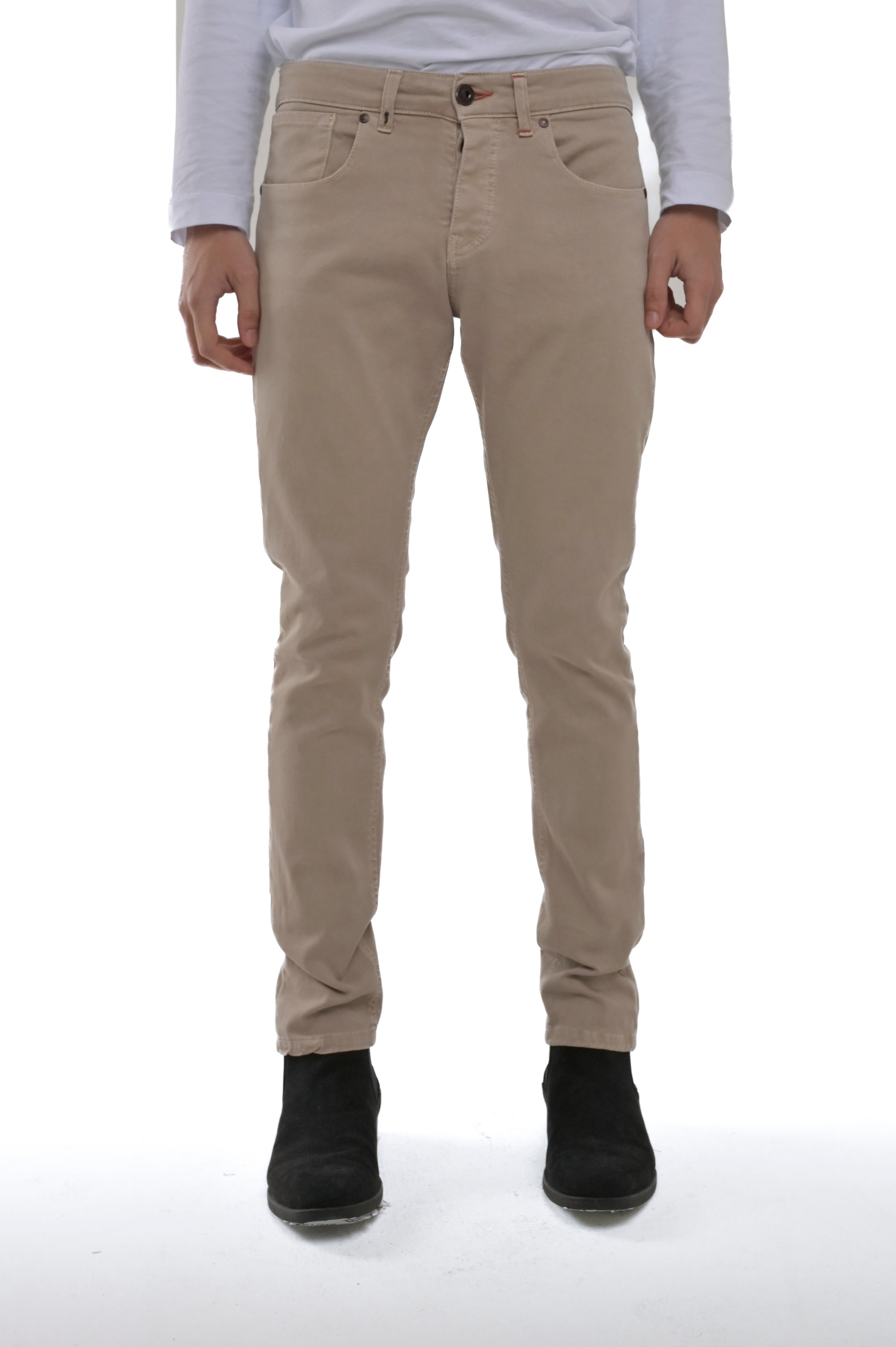 Rally beige slim cotton trousers FW24/25
