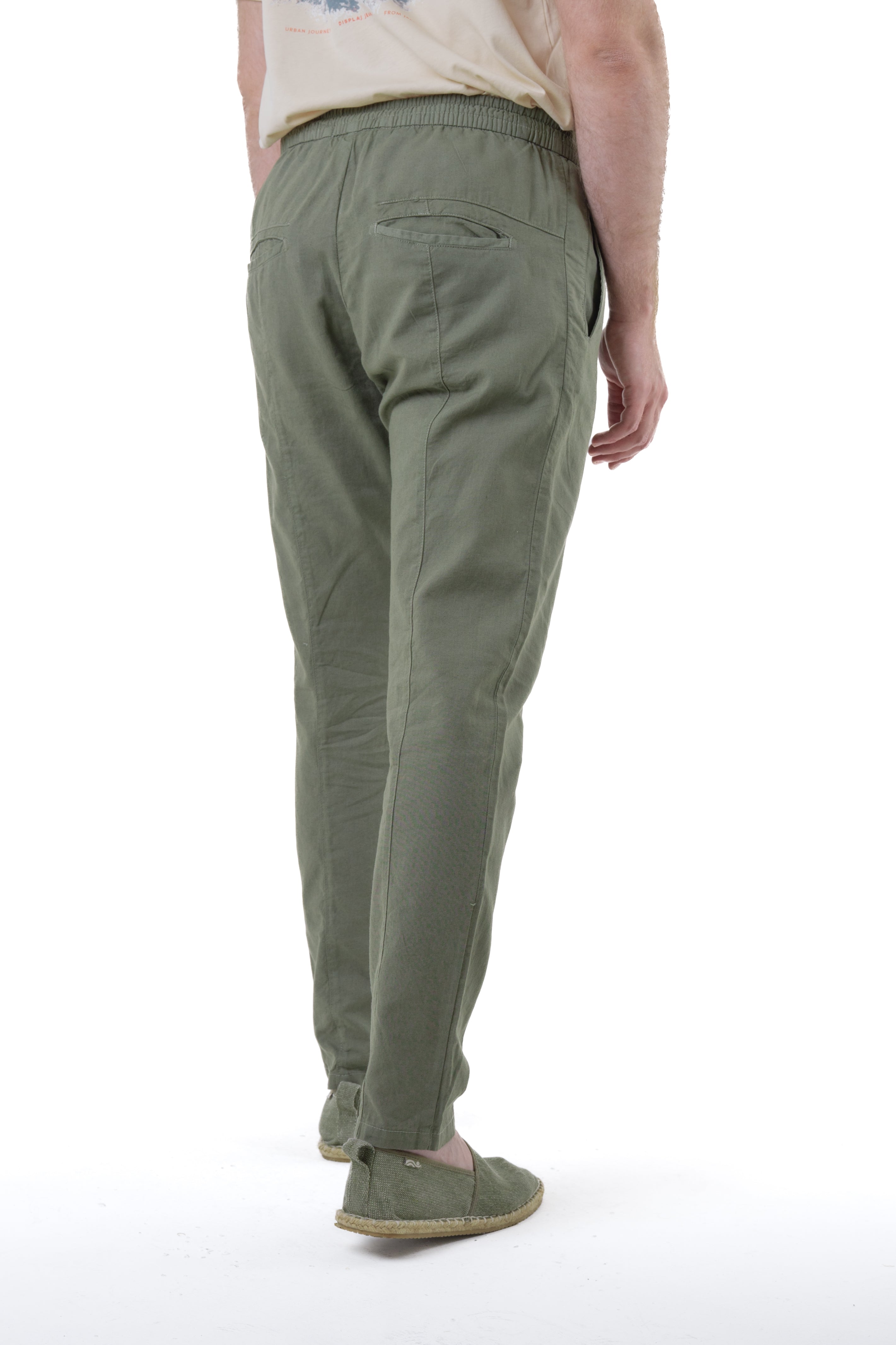 Roby Green Tapered Linen Trousers SS25