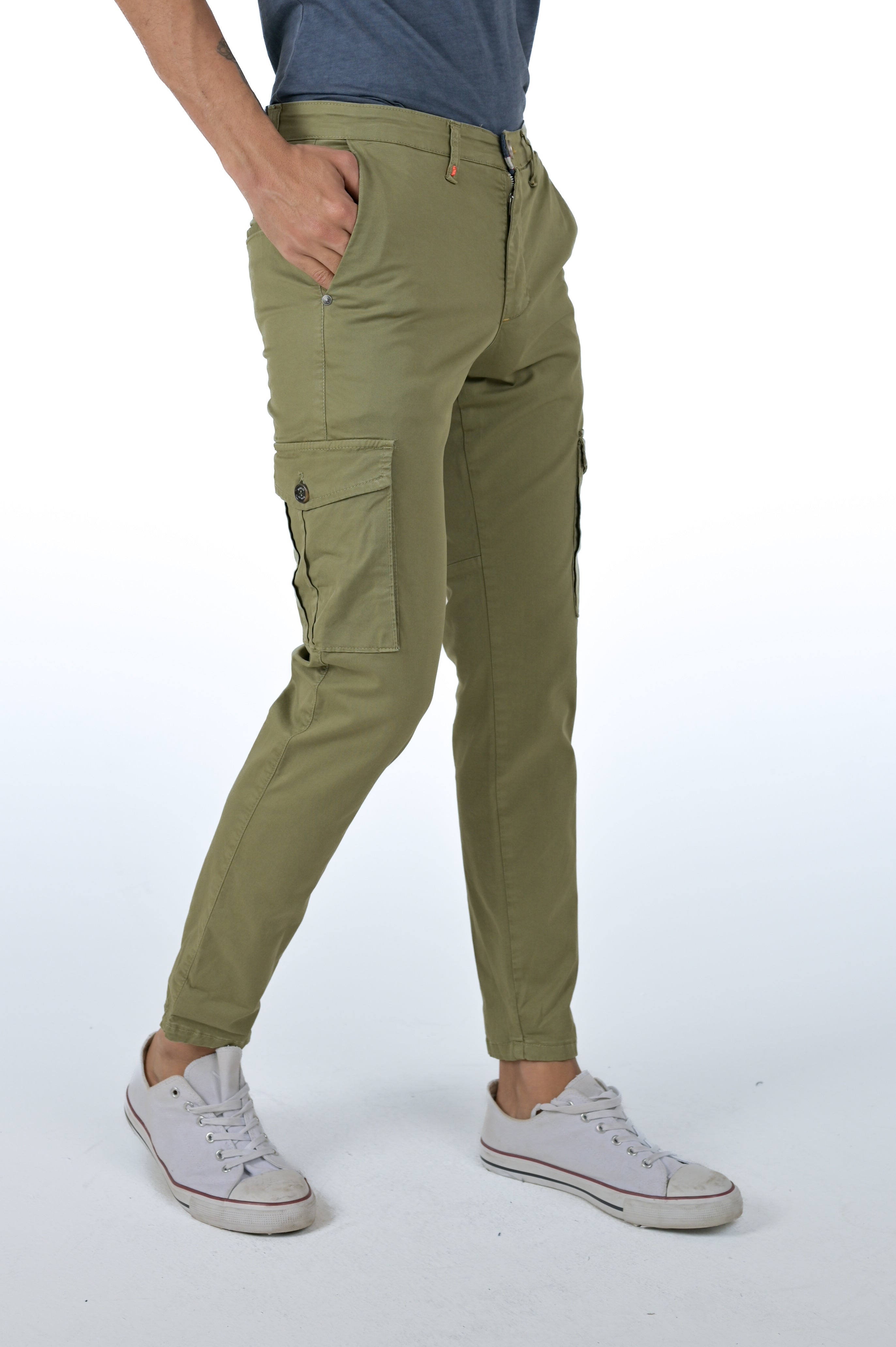 Slim Sonic Pocket Green Pants SS24