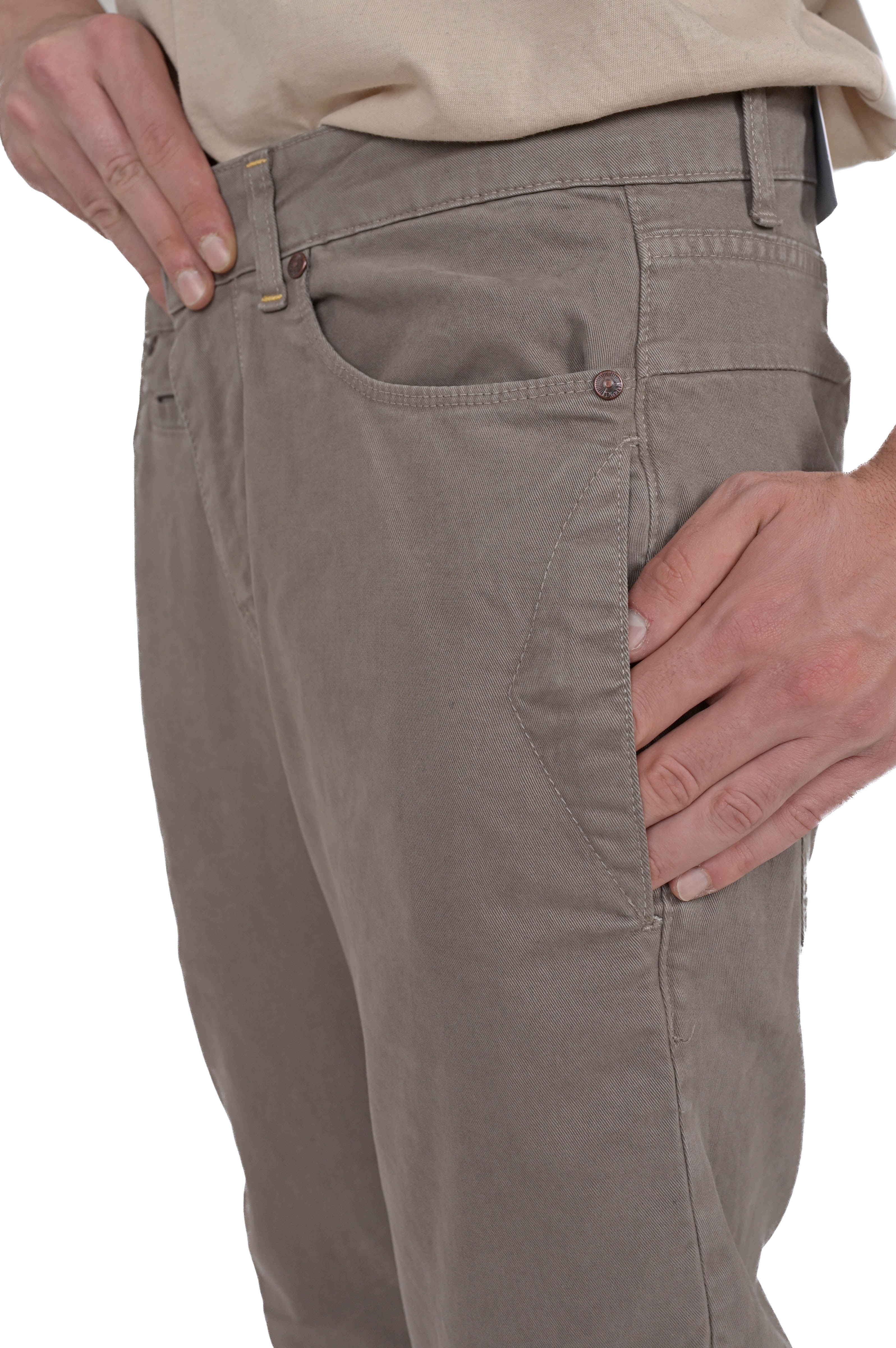 Pantaloni in cotone tapered Vertigo fango FW24/25