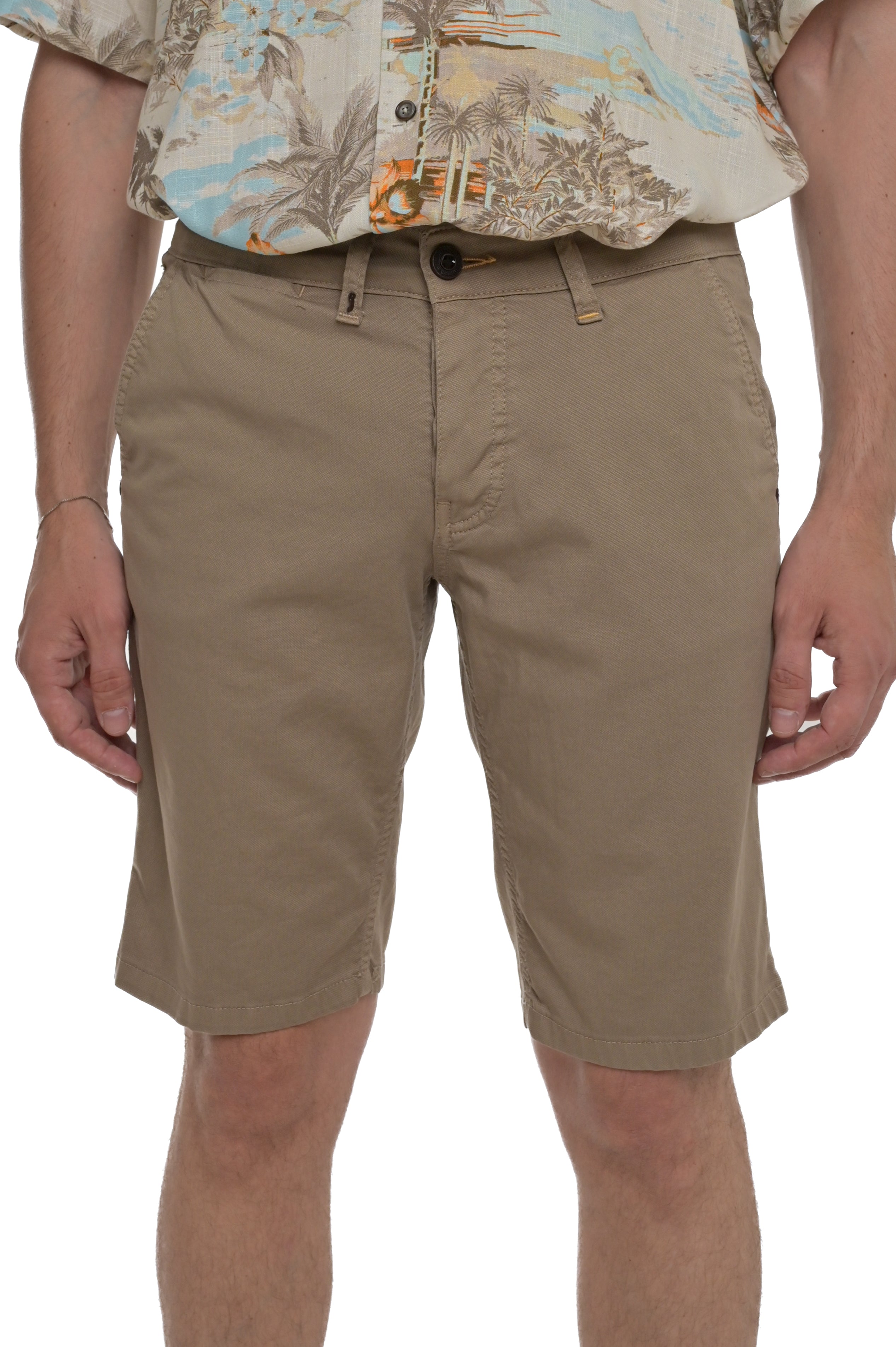 Bermuda in cotone slim Cristian Mon beige SS25