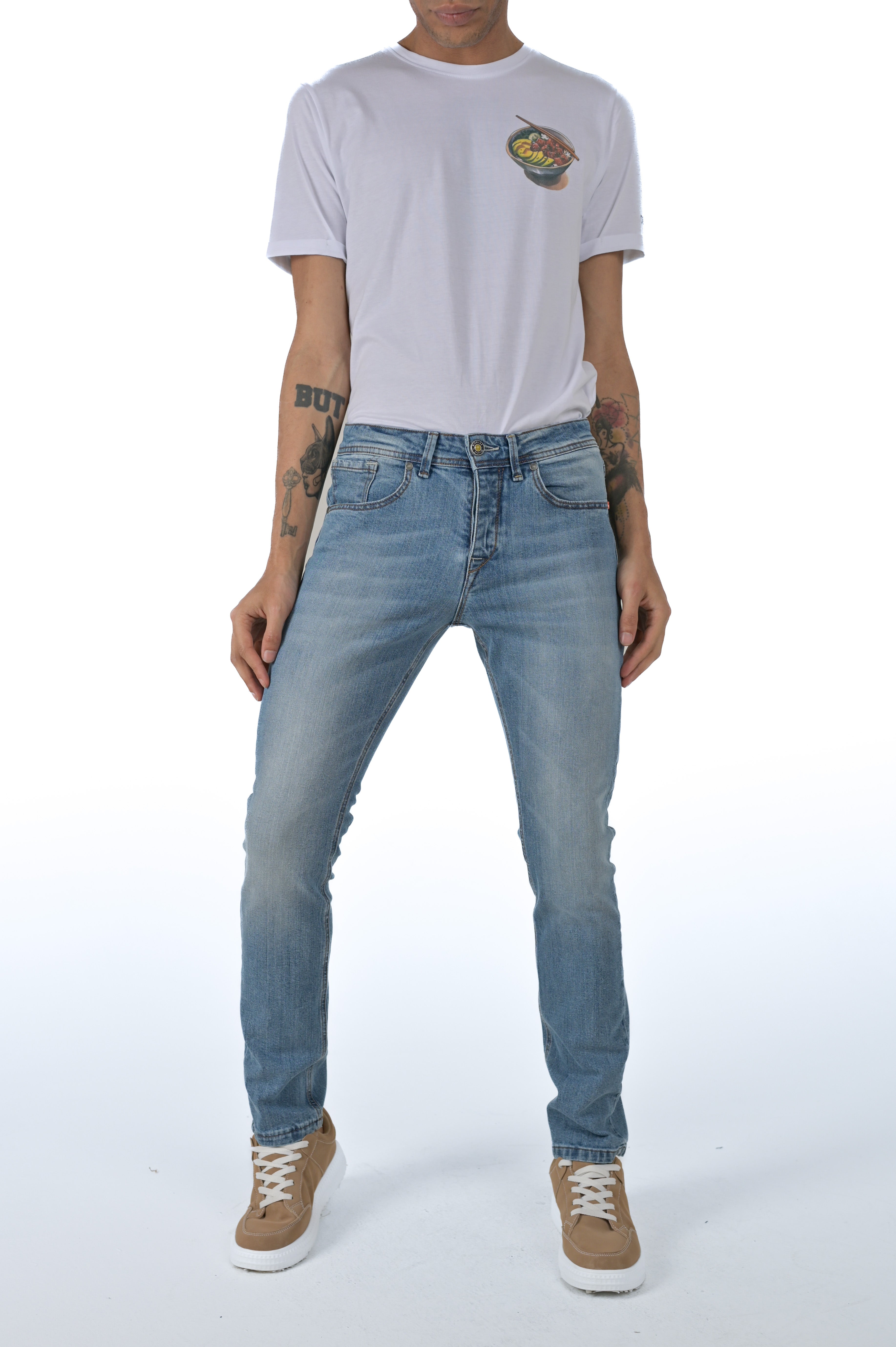 Jeans slim New London Music Chiaro