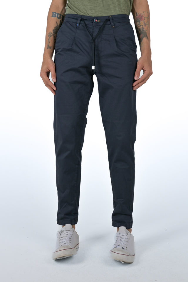 Pantaloni regular Different Raso Blu SS24