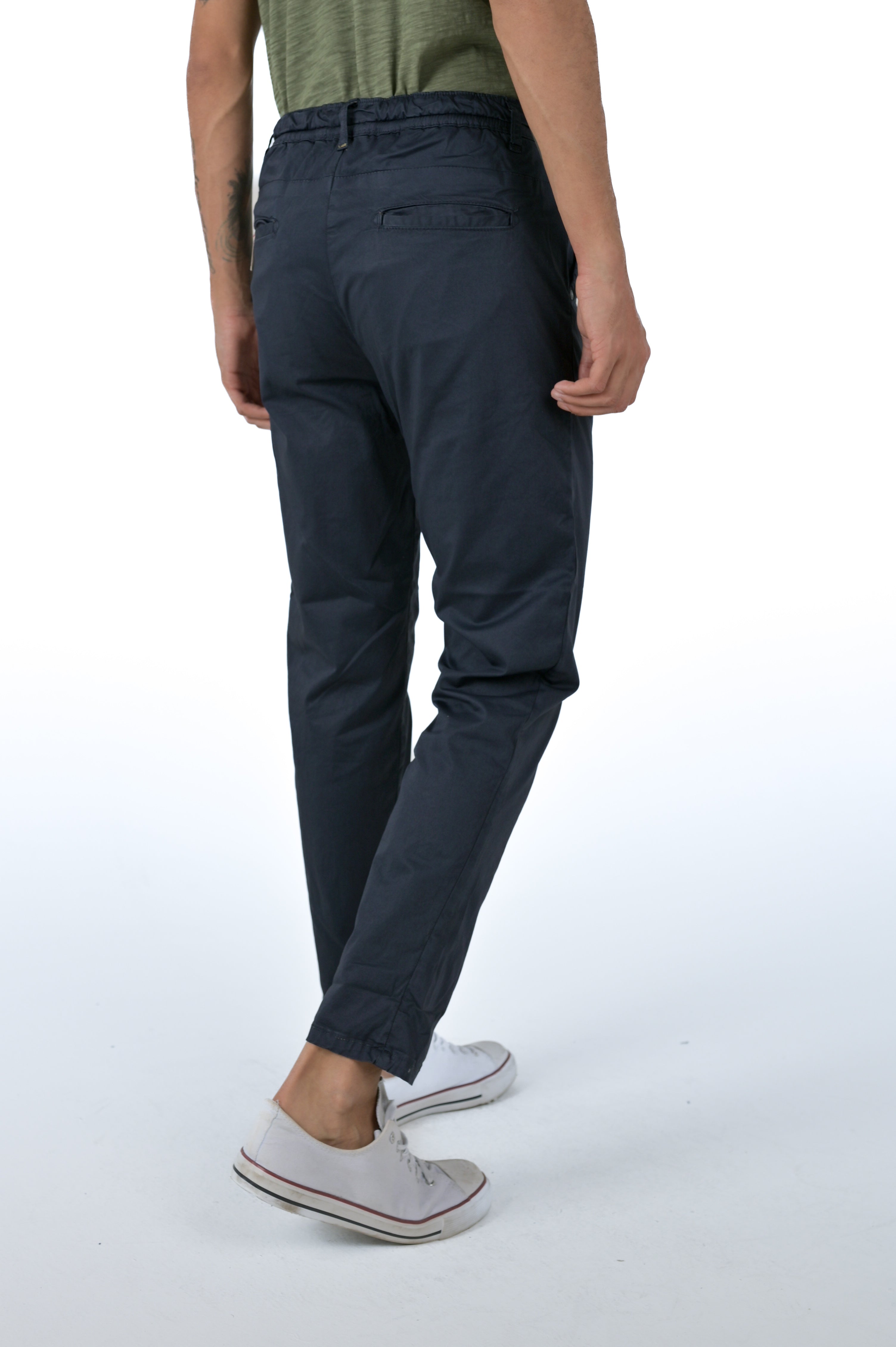 Regular Cotton Trousers Different Raso Blu SS25