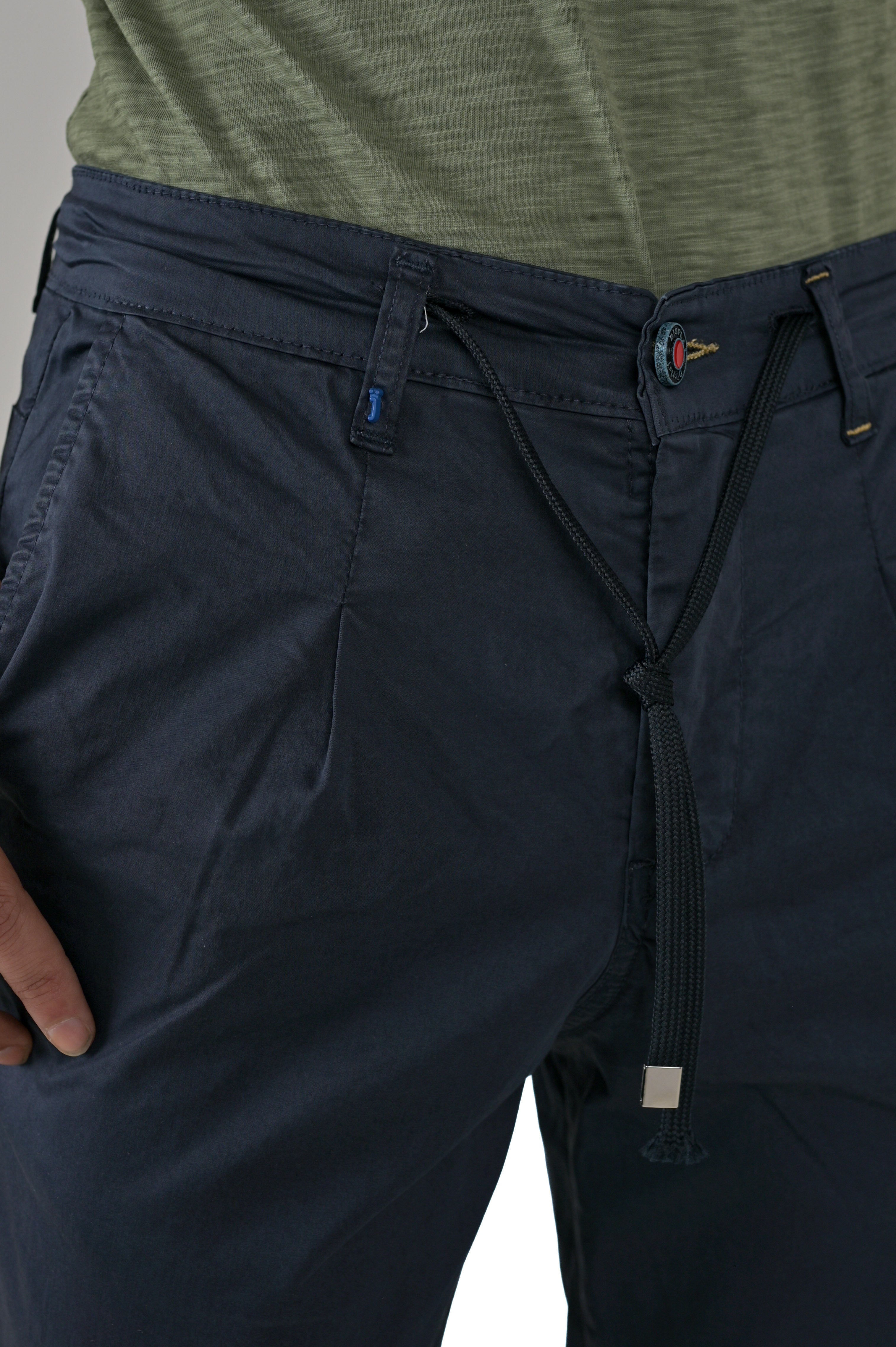 Regular Cotton Trousers Different Raso Blu SS25