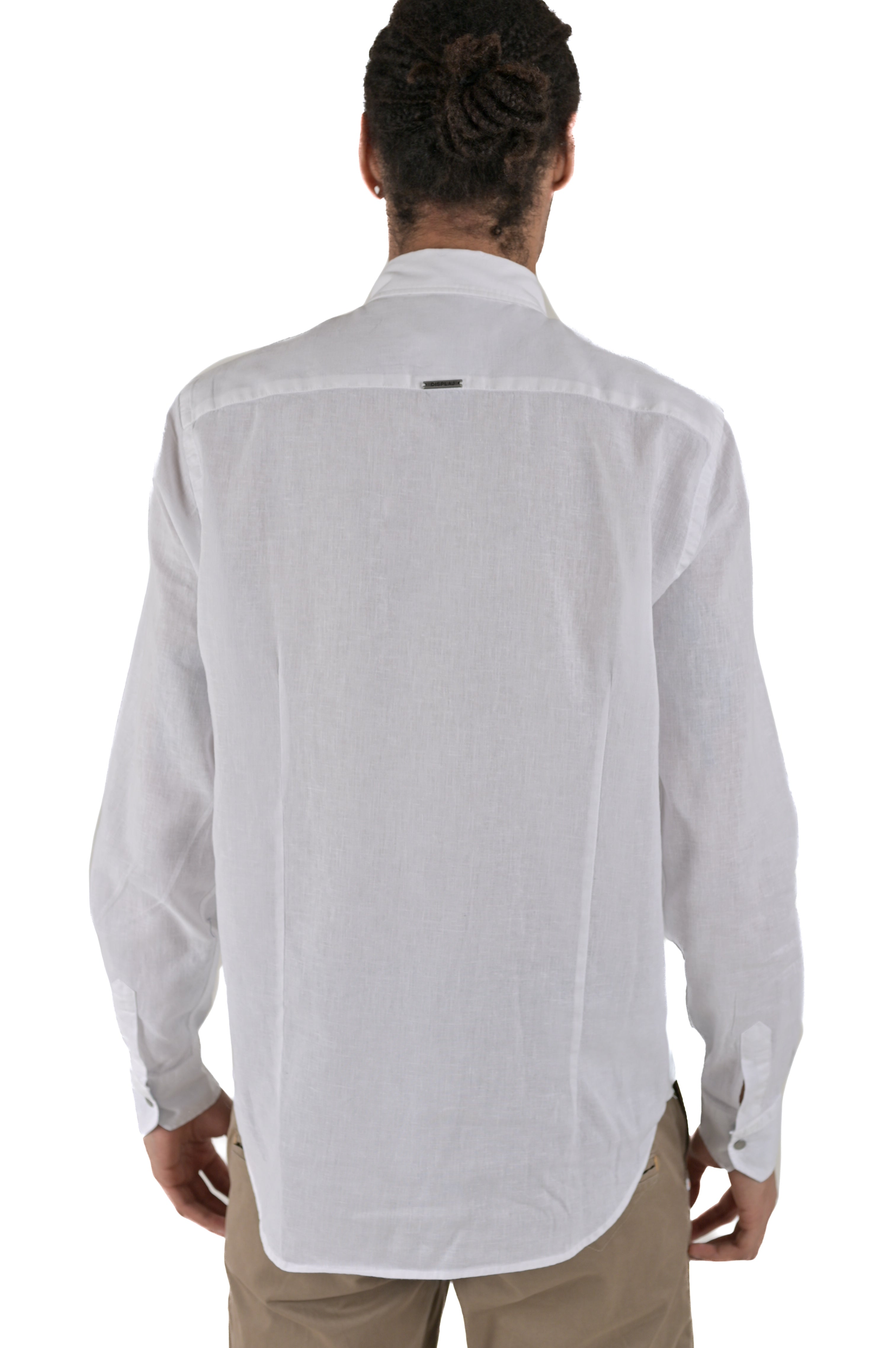 Camicia in lino regular Low Lino Bianco SS24