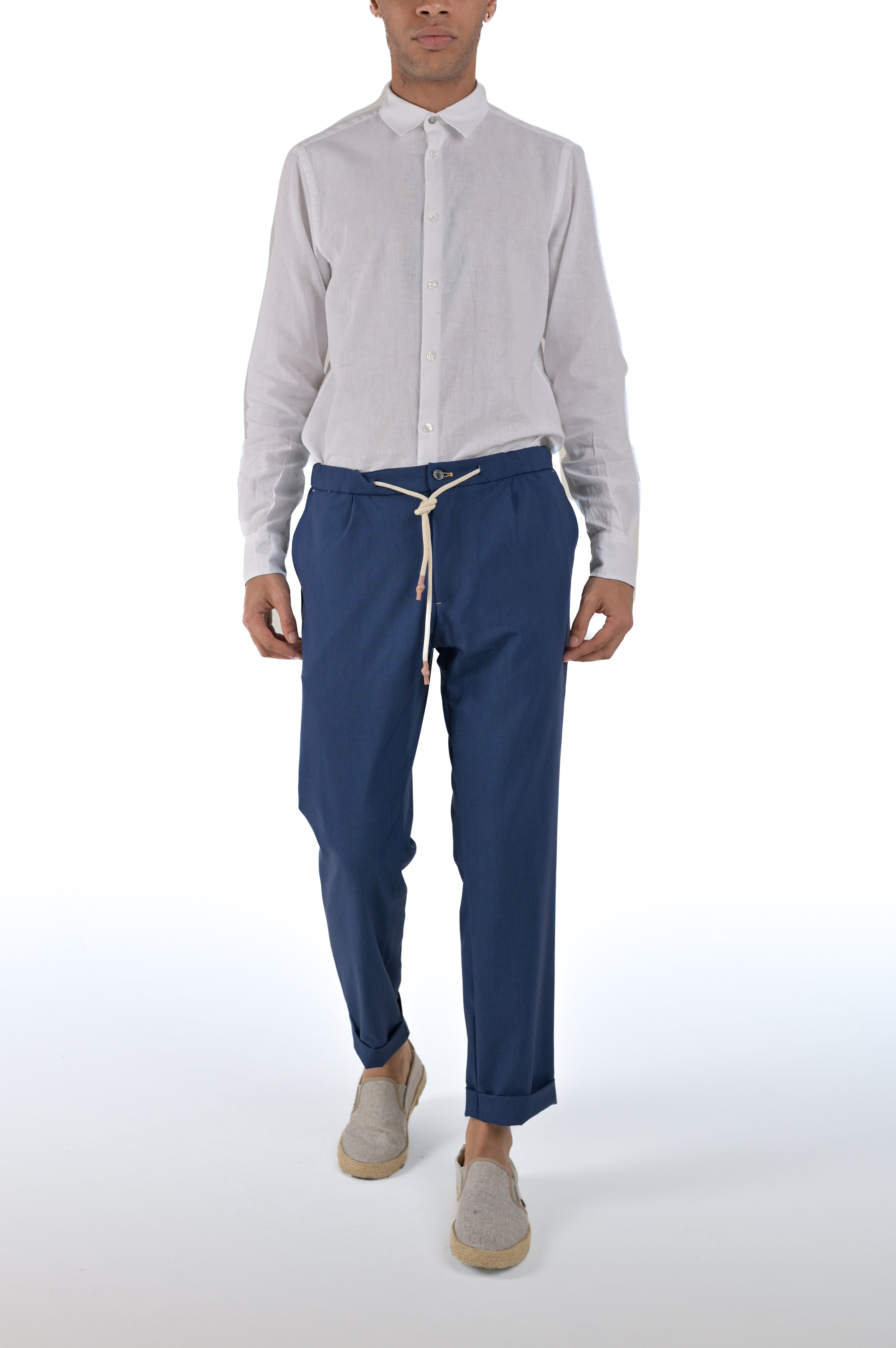 Pantaloni classici tapered Net Santos Blu SS24