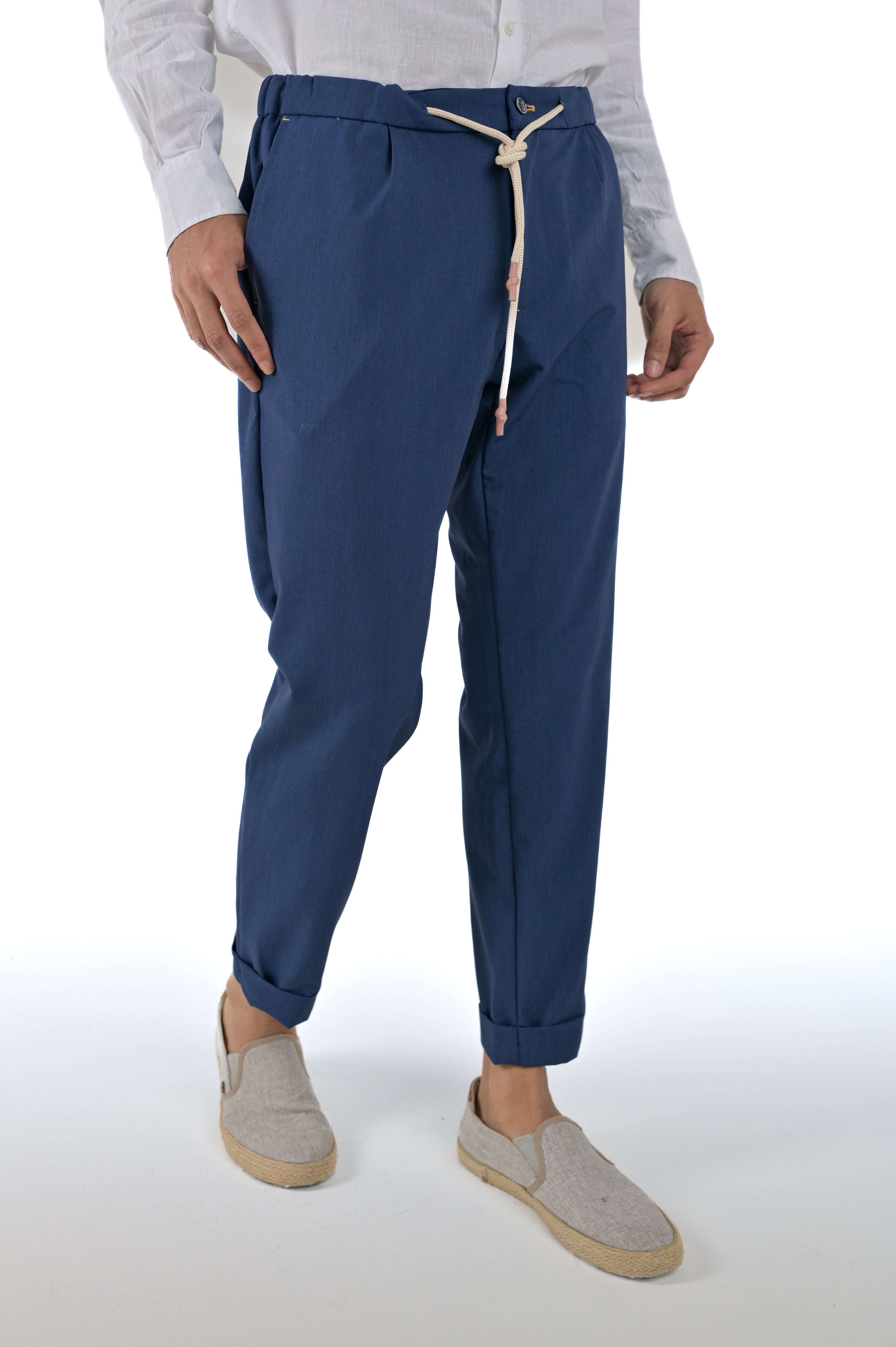 Pantaloni classici tapered Net Santos Blu SS24