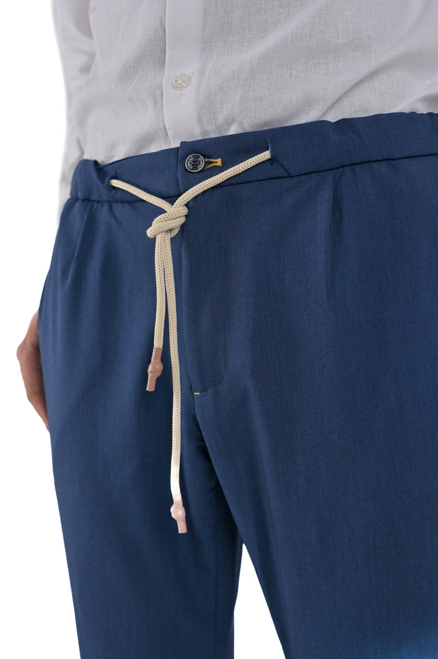 Pantaloni classici tapered Net Santos Blu SS24