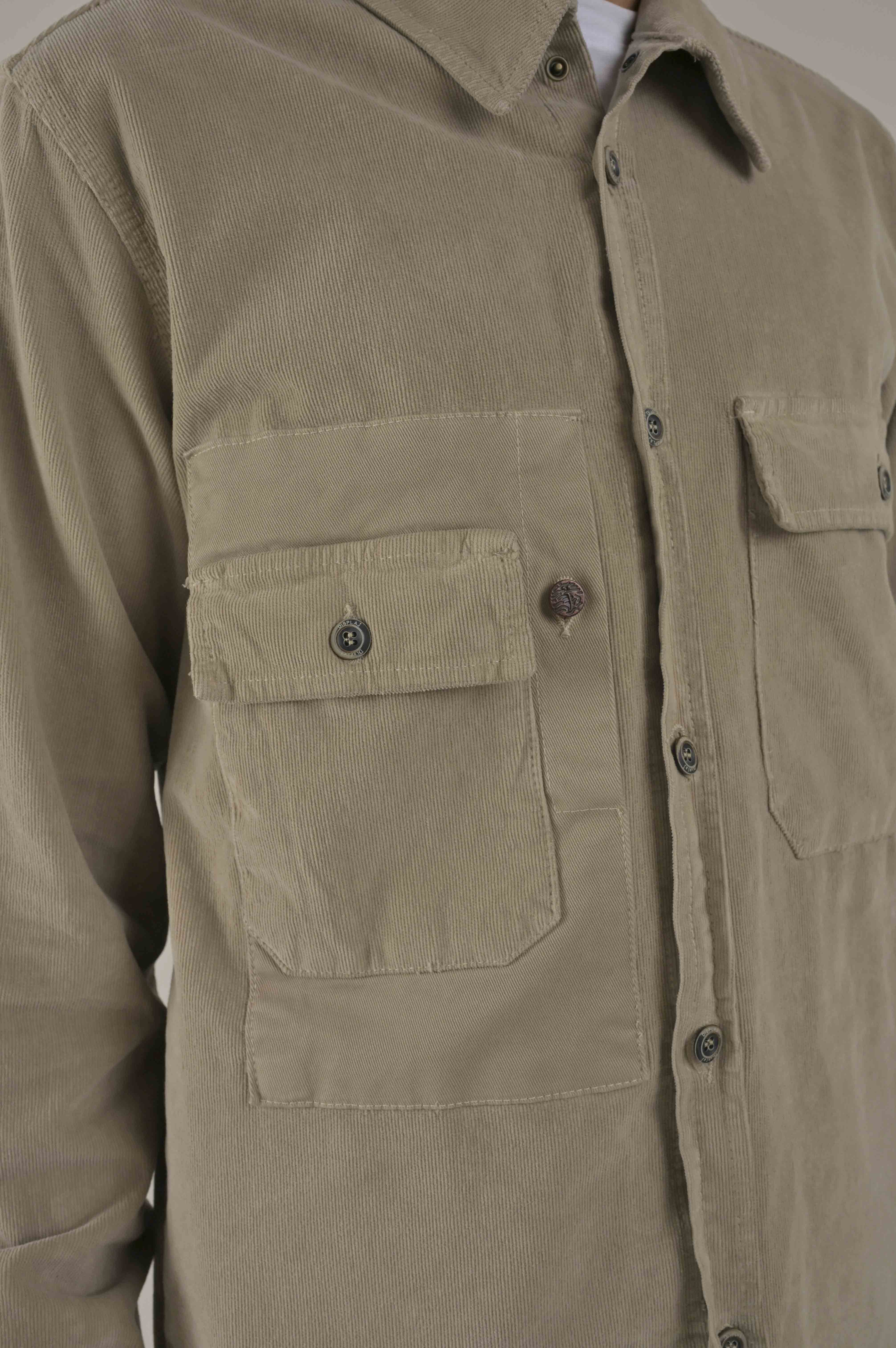 Camicia in velluto Dolomiti beige FW24/25