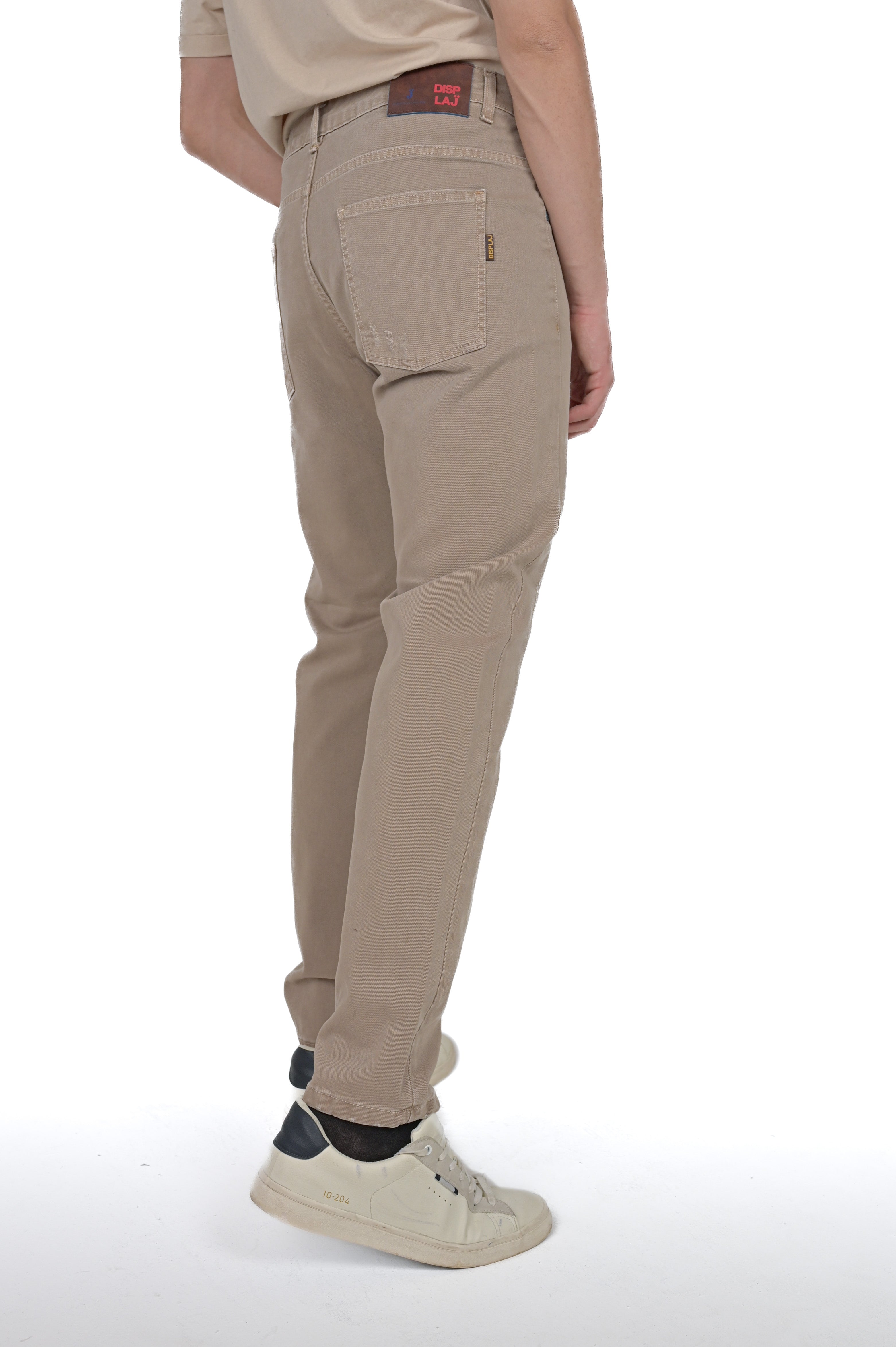 Pantaloni in cotone regular Kong M1 cammello FW24/25