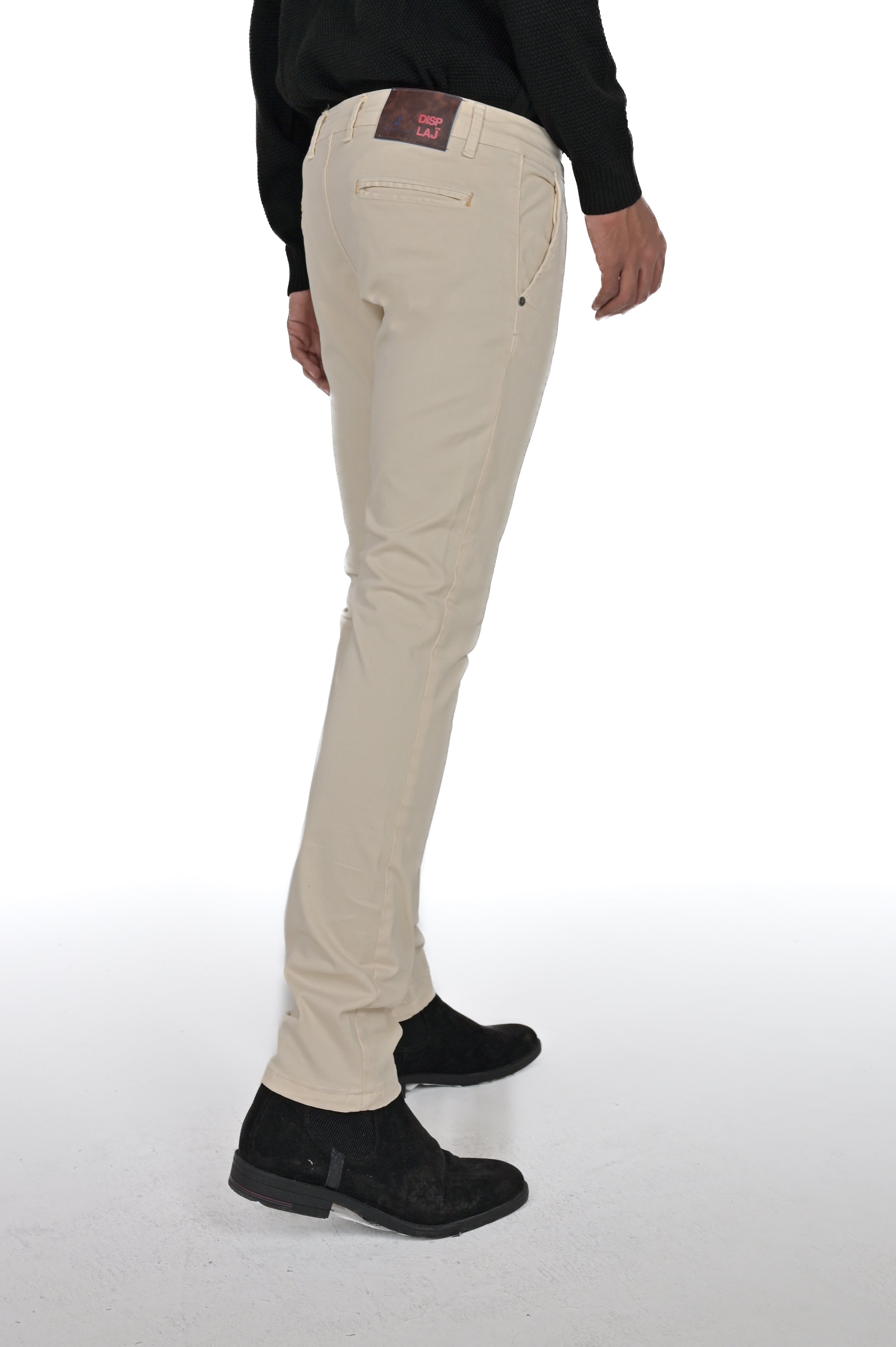 Pantaloni in cotone slim Kinos panna FW24/25