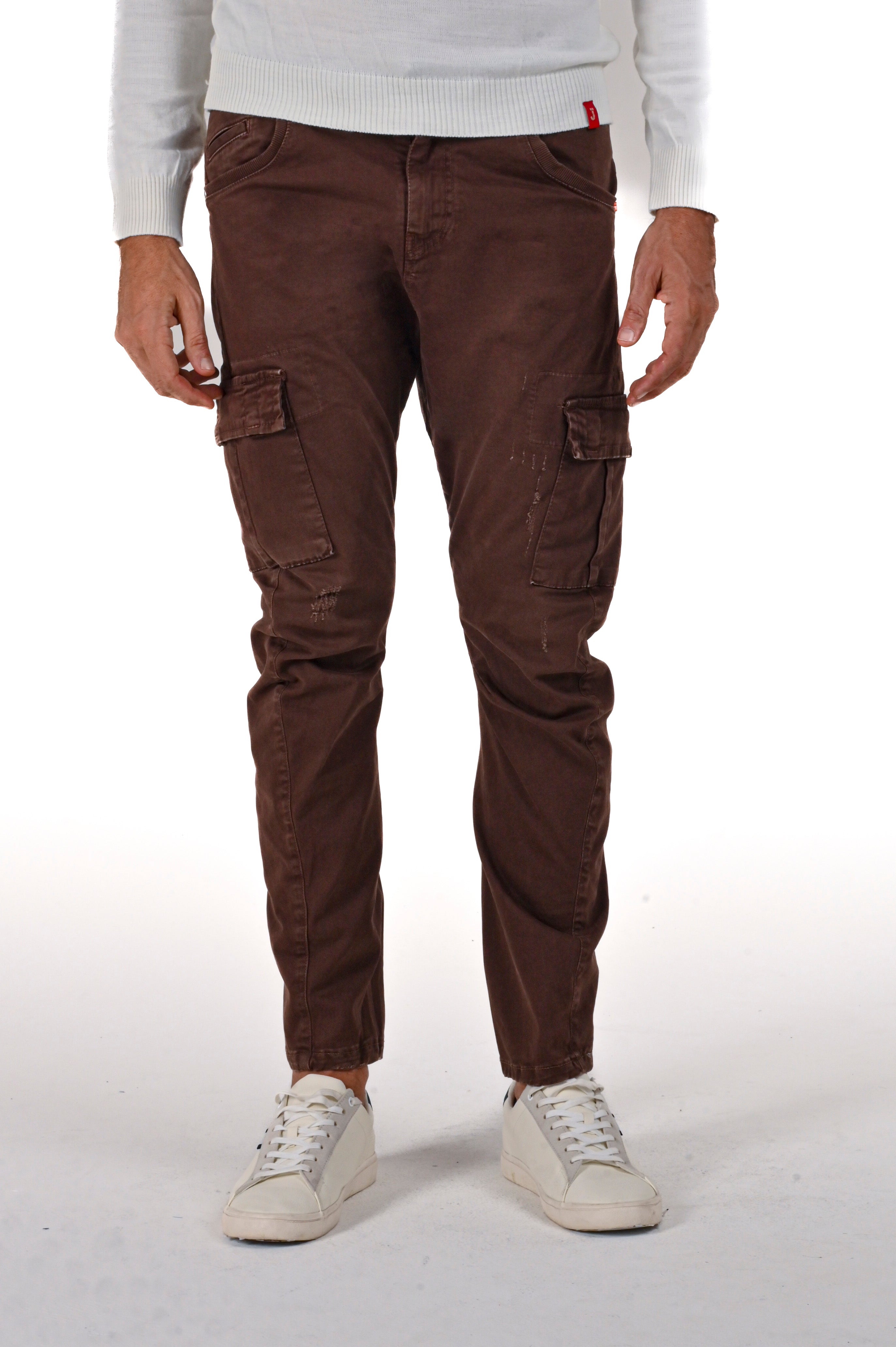 Pantaloni in cotone tapered New Evolution moro FW24/25