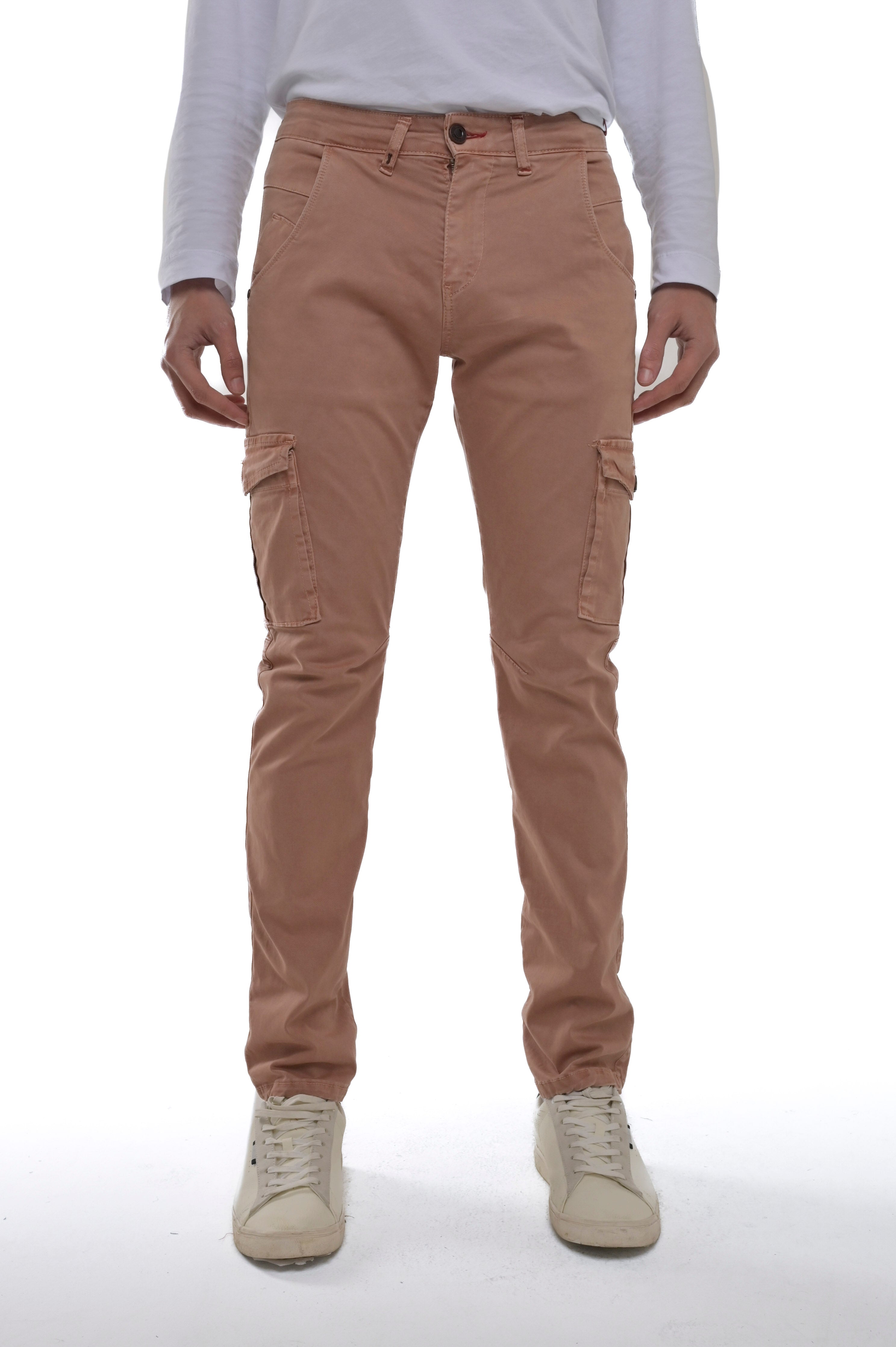 Pantaloni in cotone slim Cezanne terra di siena FW24/25