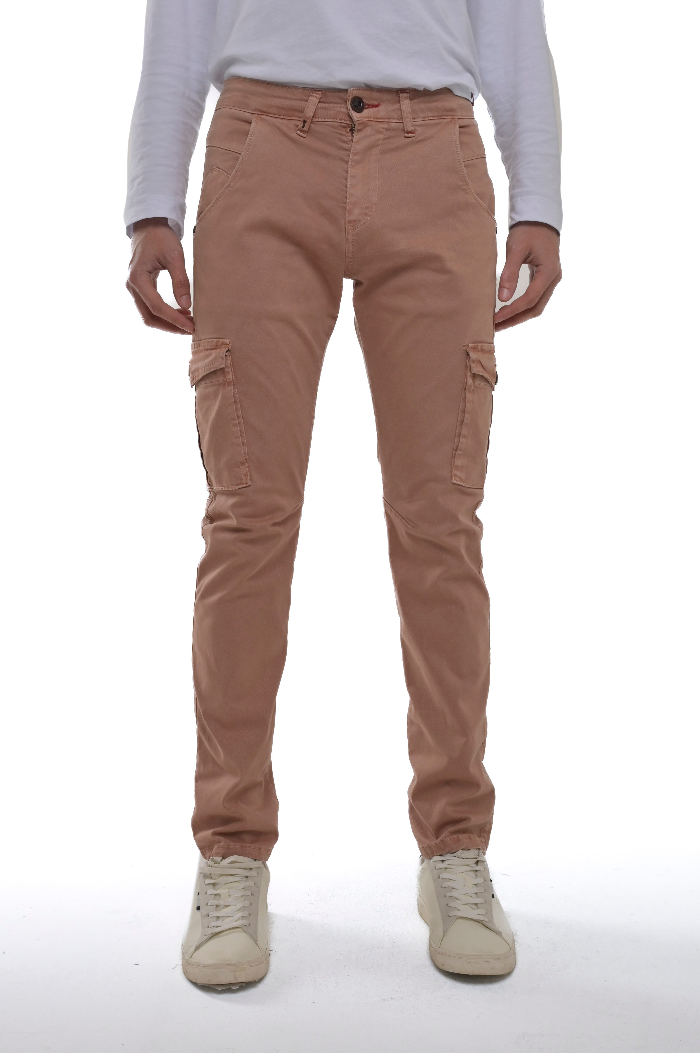 Cezanne beige slim cotton trousers FW24/25