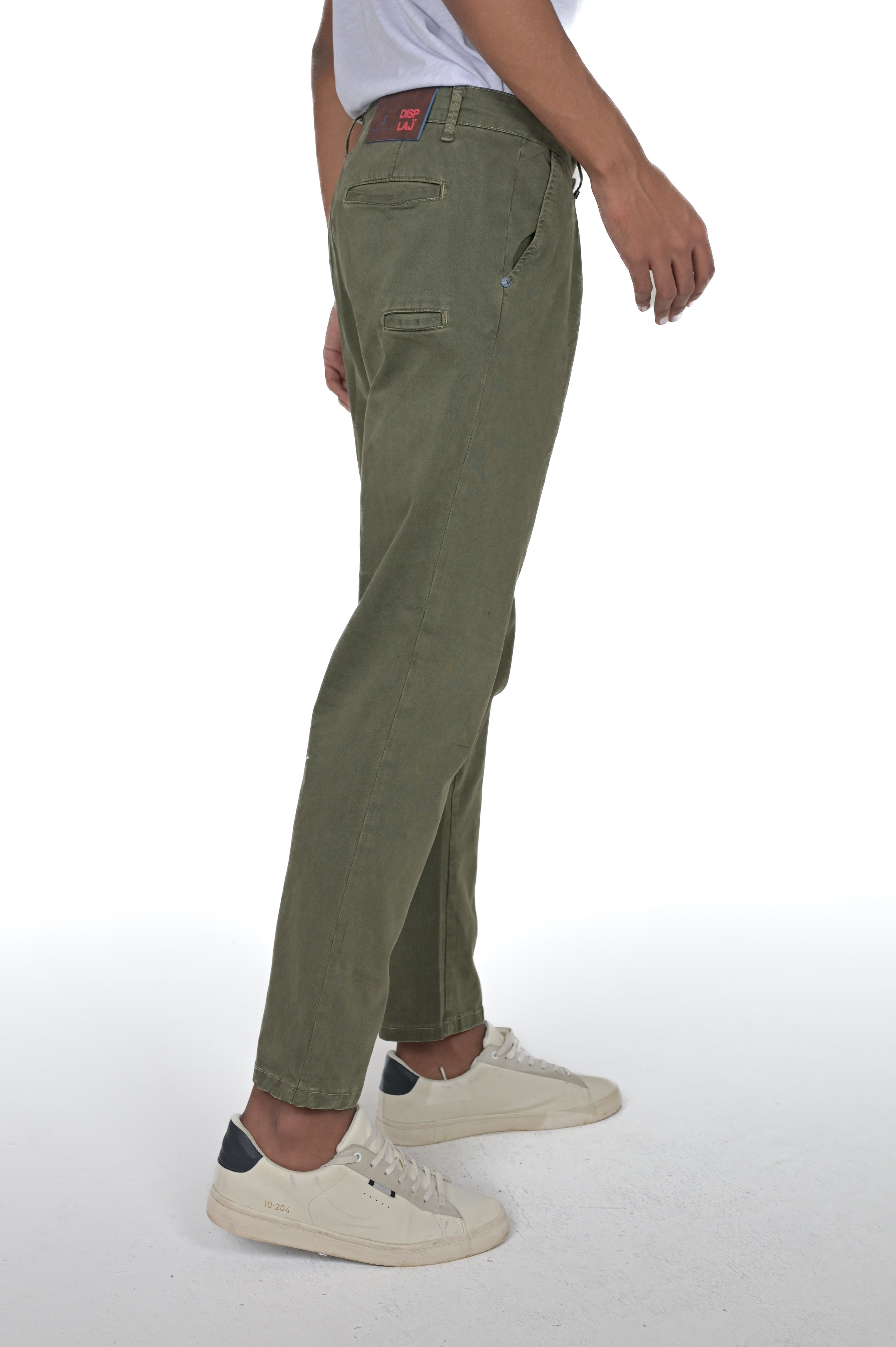 Pantaloni in cotone tapered New Private Gab verde FW24/25