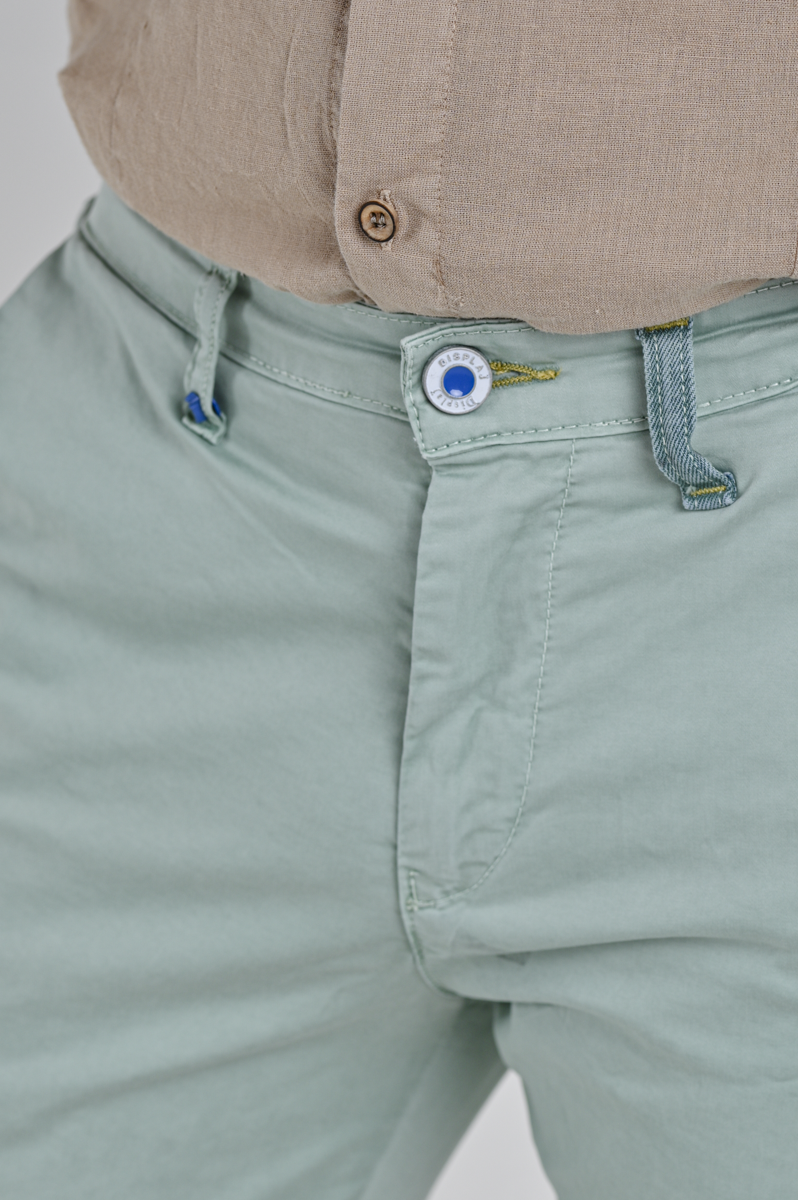 Pantaloni slim Sonic Raso Verde Acqua SS24