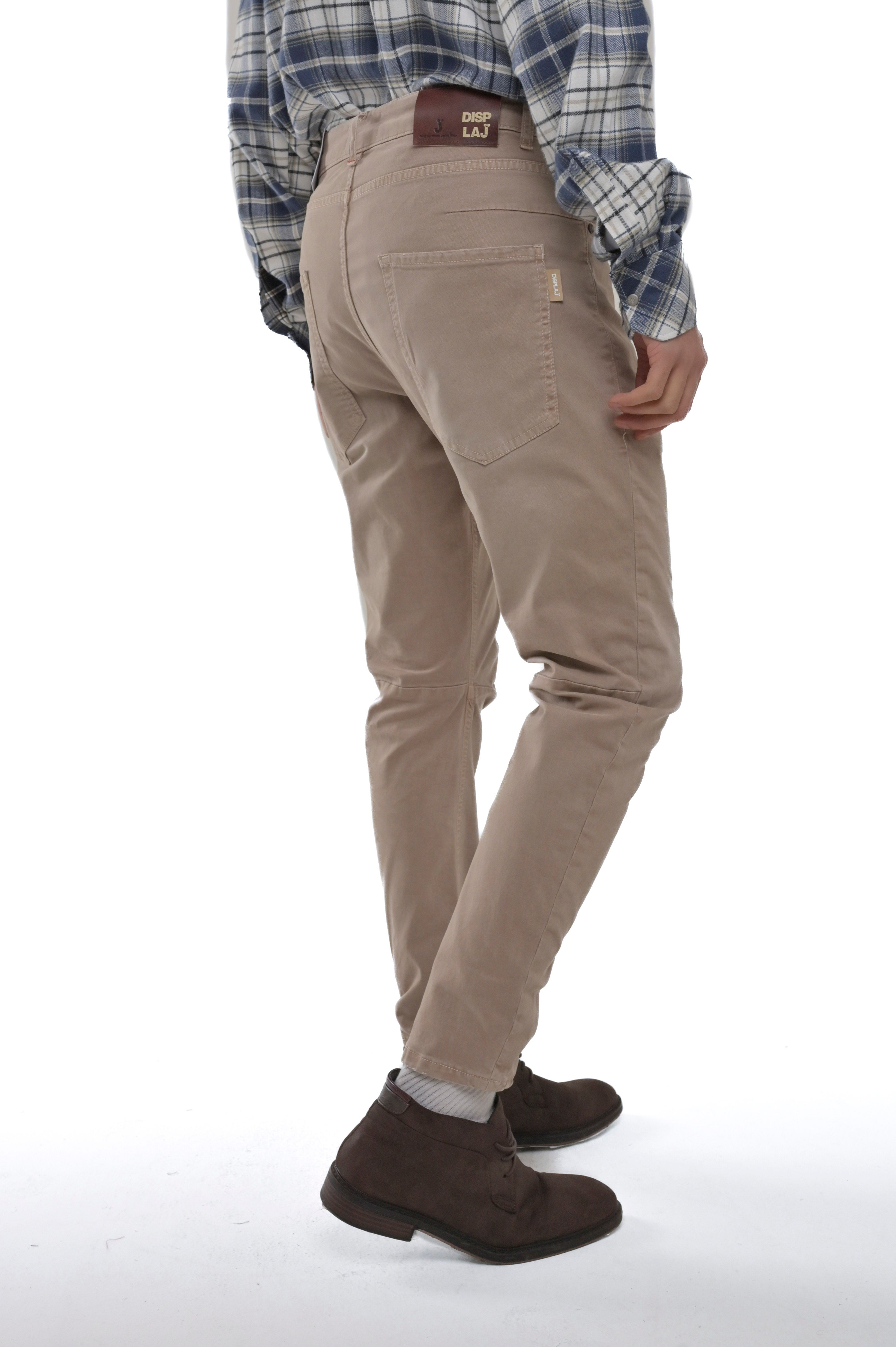 Pantaloni in cotone tapered Vertigo beige FW24/25