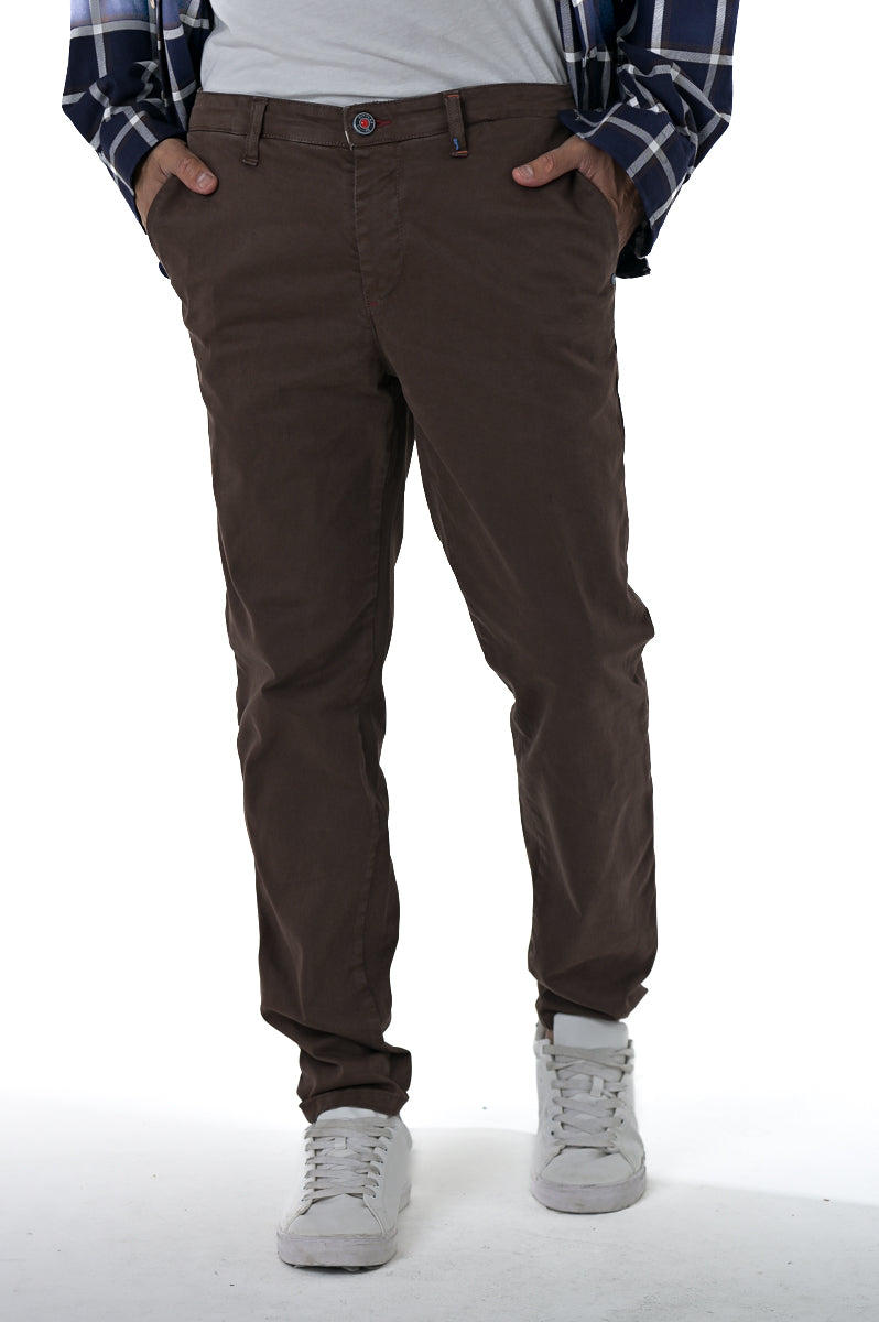 Pantaloni in cotone slim Sonic Raso moro FW24/25