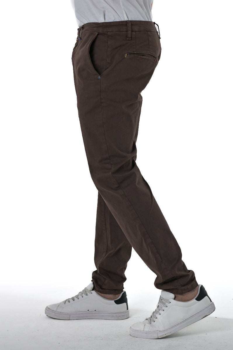 Pantaloni in cotone slim Sonic Raso moro FW24/25