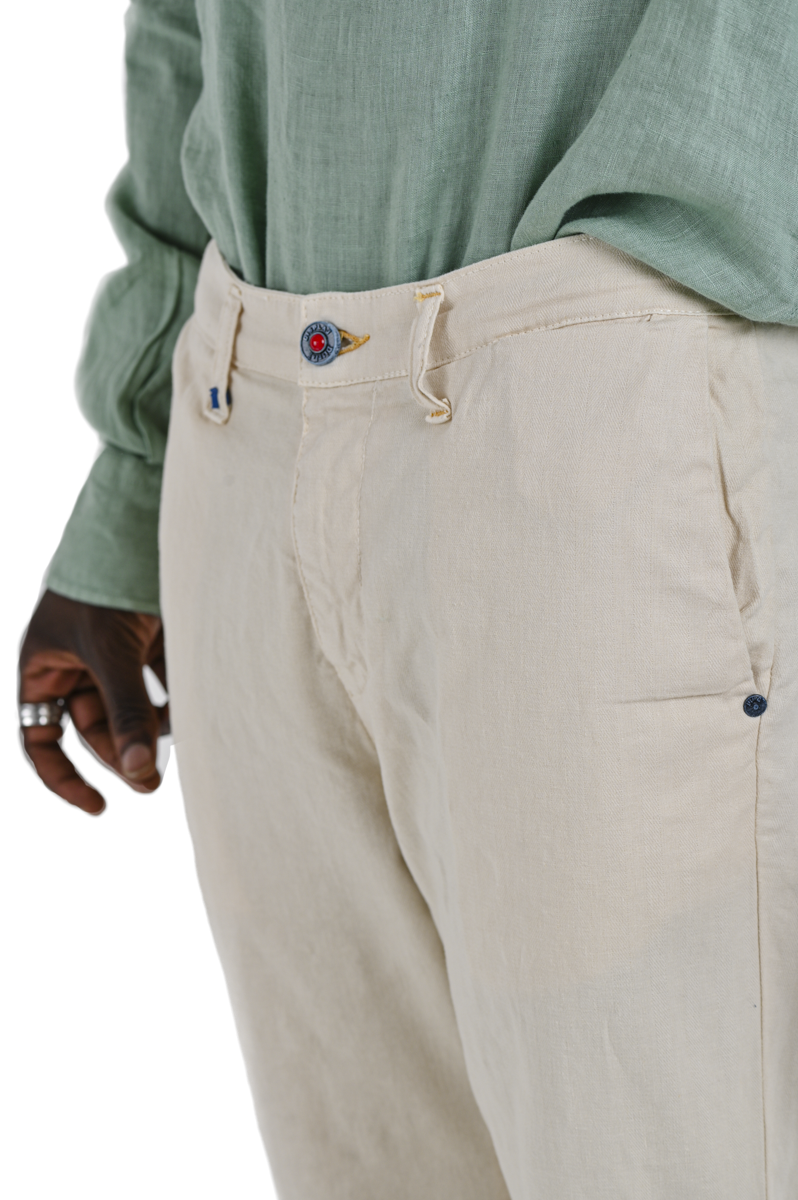 Slim trousers Sonic Sea Cream SS24