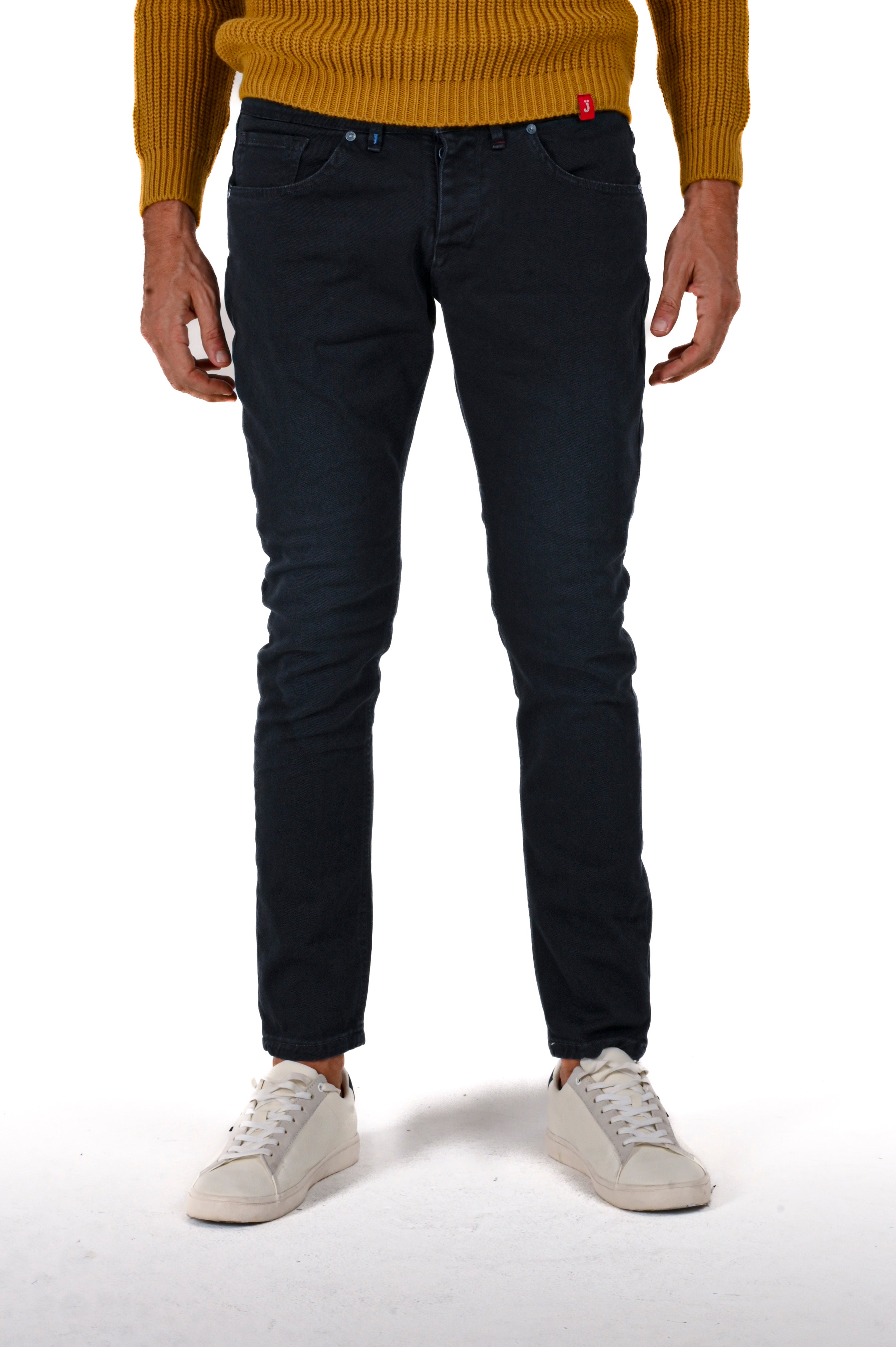 Pantaloni in cotone slim New London Bull blu FW24/25