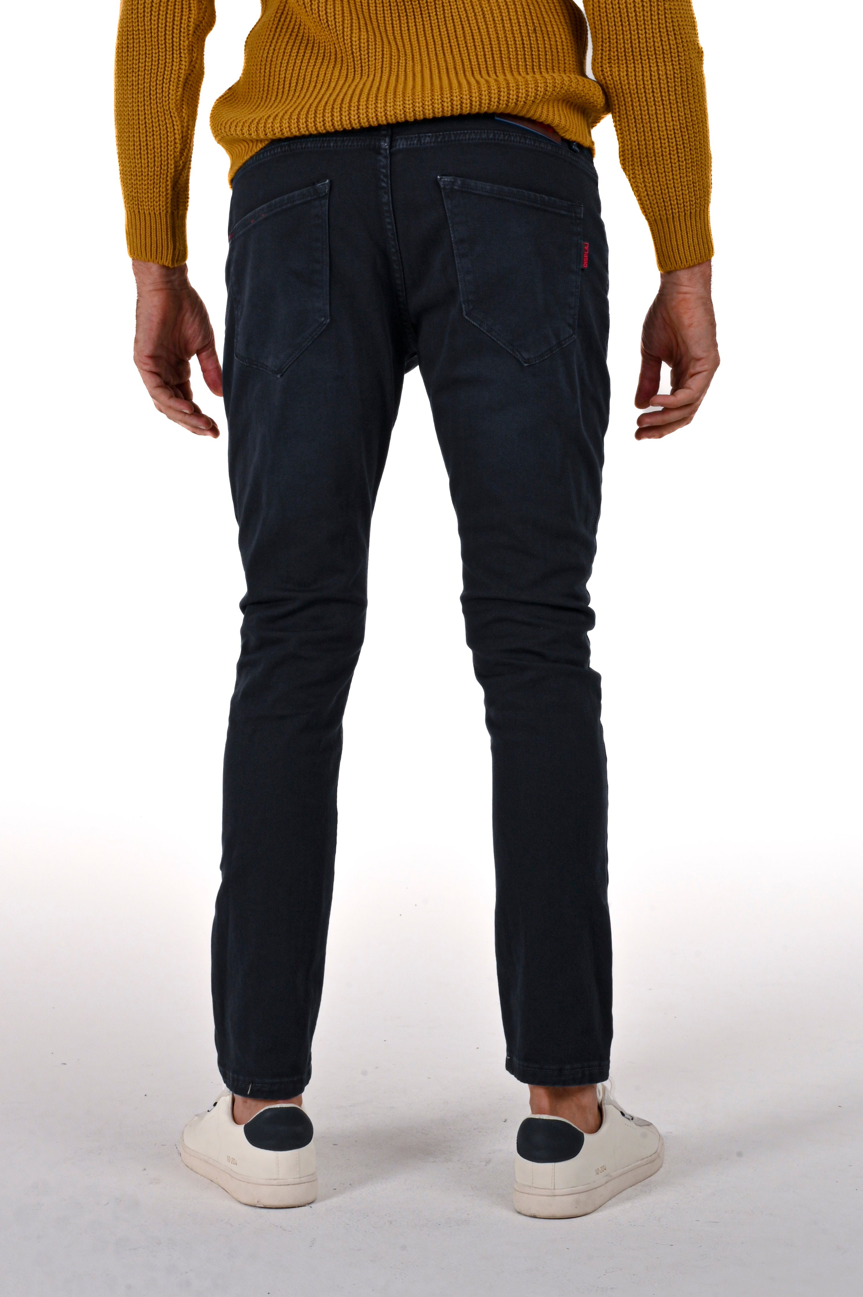 Pantaloni in cotone slim New London Bull blu FW24/25