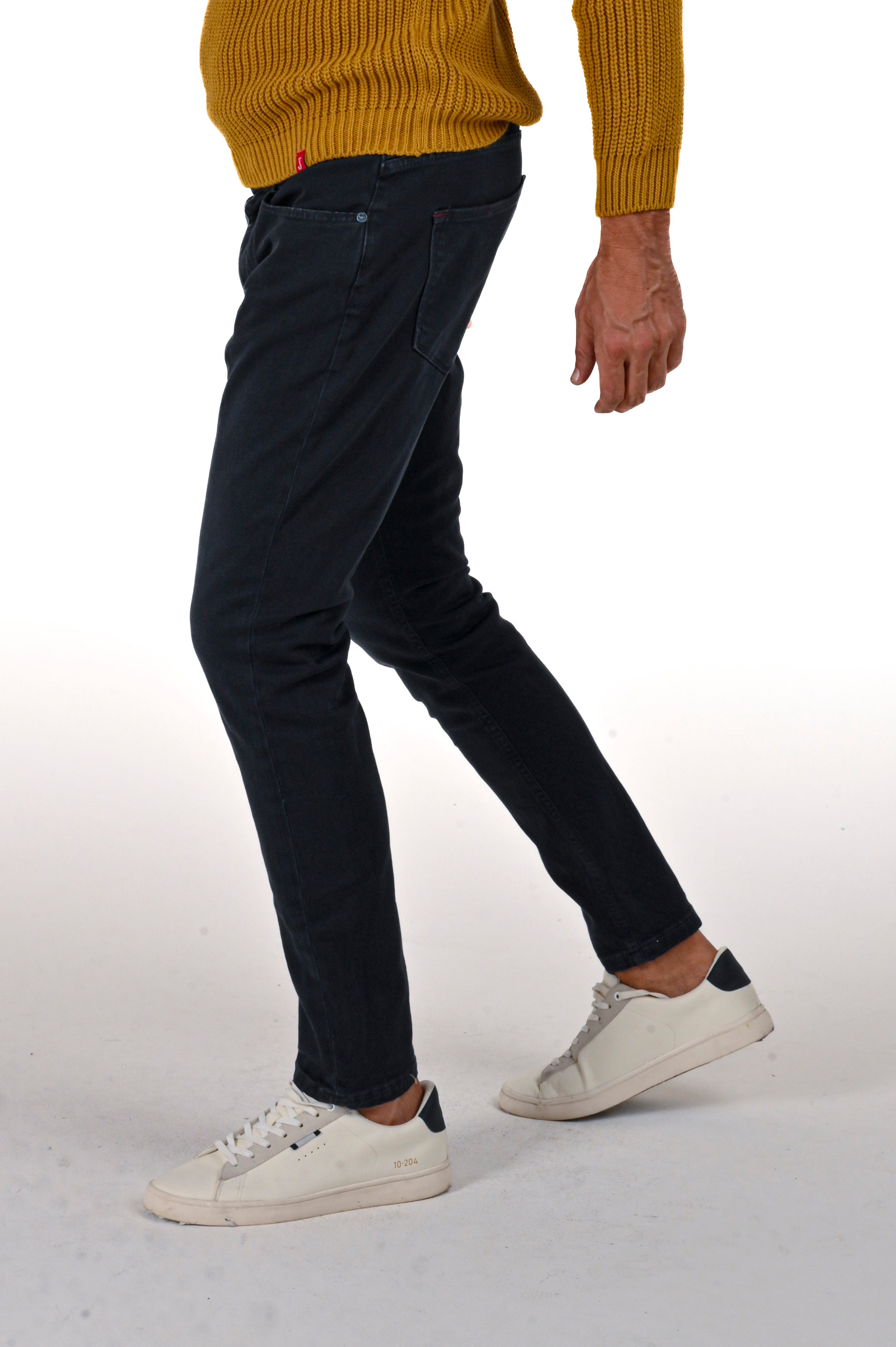 Pantaloni in cotone slim New London Bull blu FW24/25