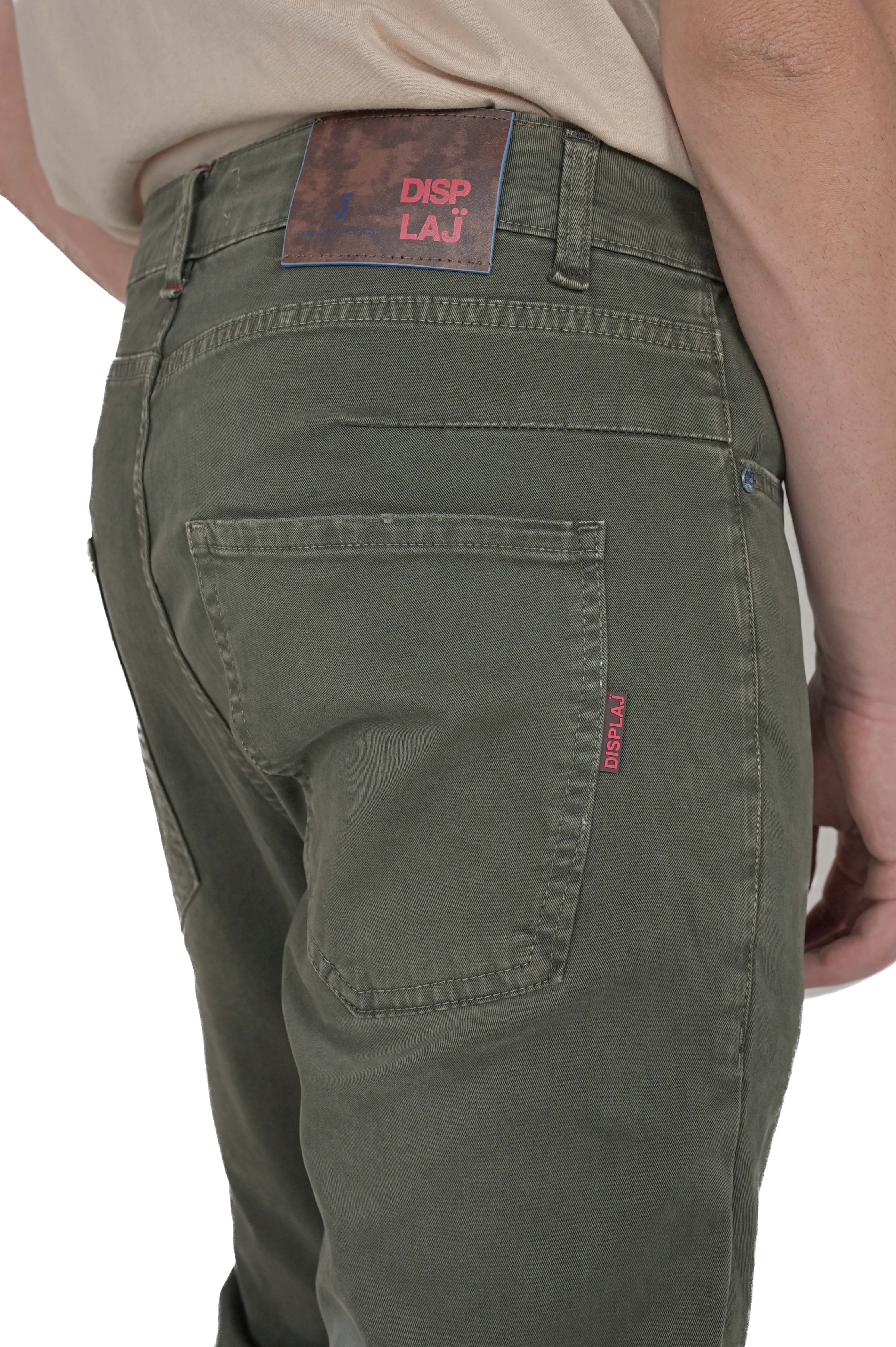 Pantaloni in cotone tapered Vertigo verde FW24/25