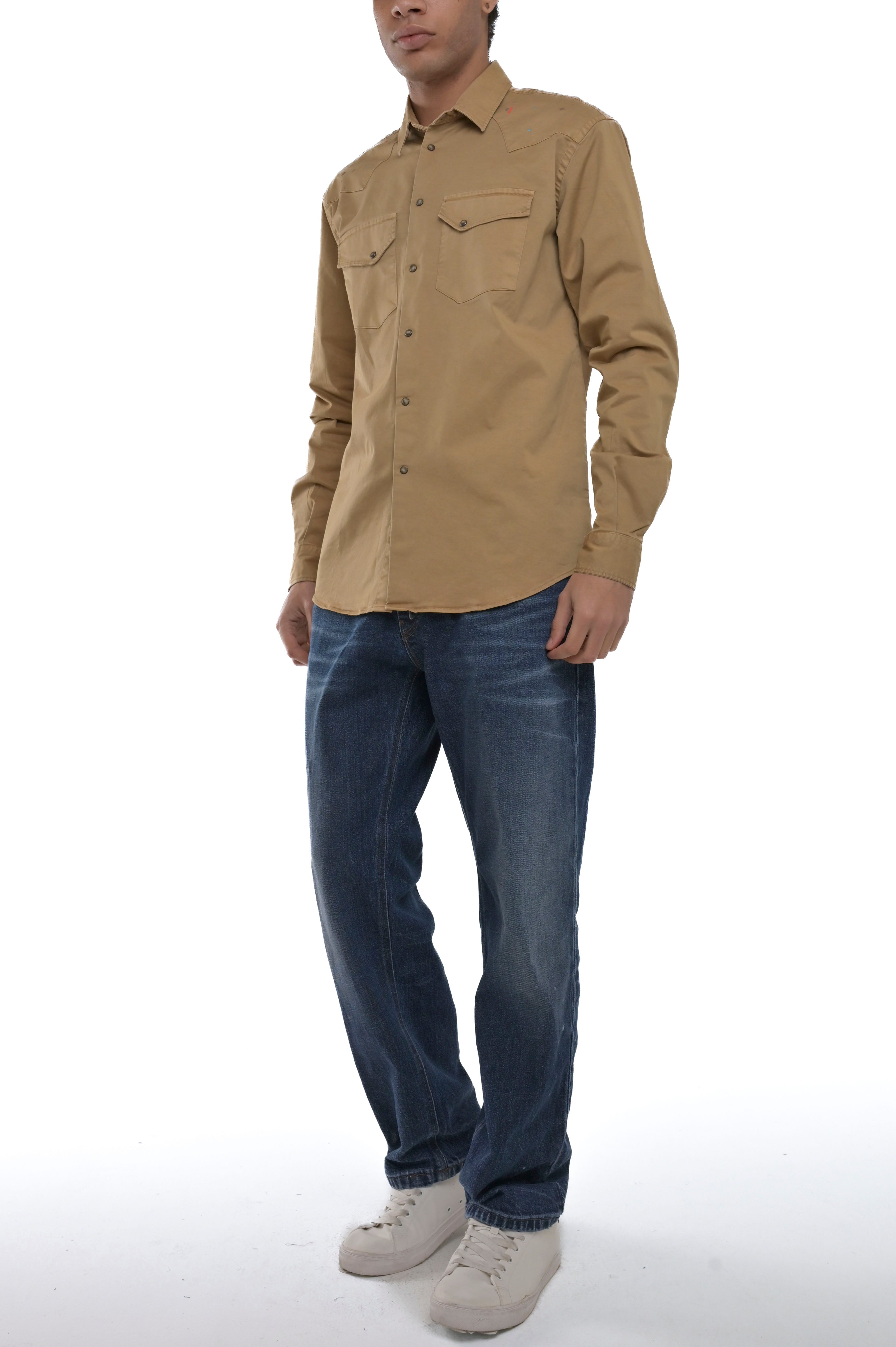 Spy Bull Regular Shirt Biscuit Pattern FW24/25