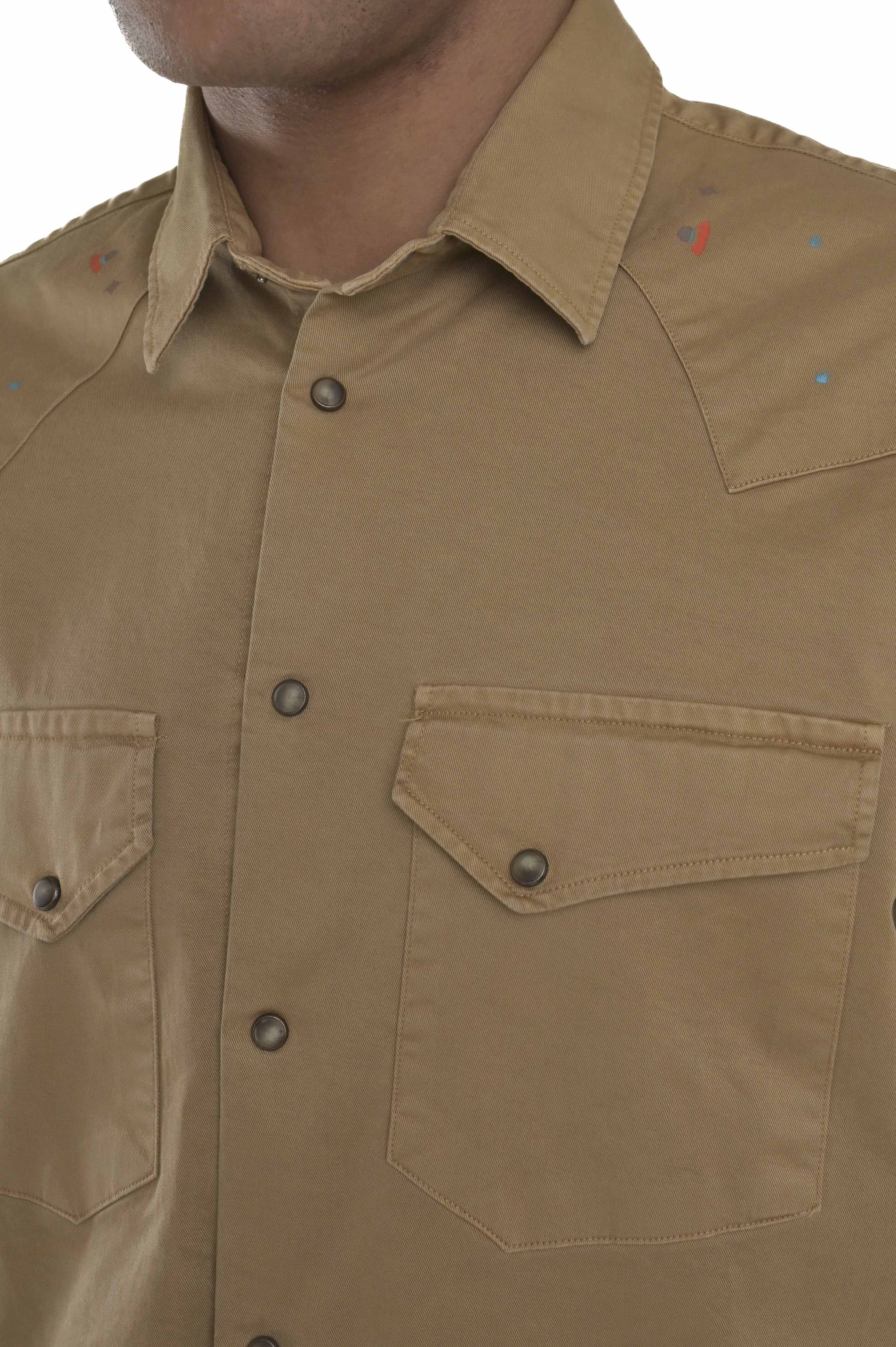 Spy Bull Regular Shirt Biscuit Pattern FW24/25