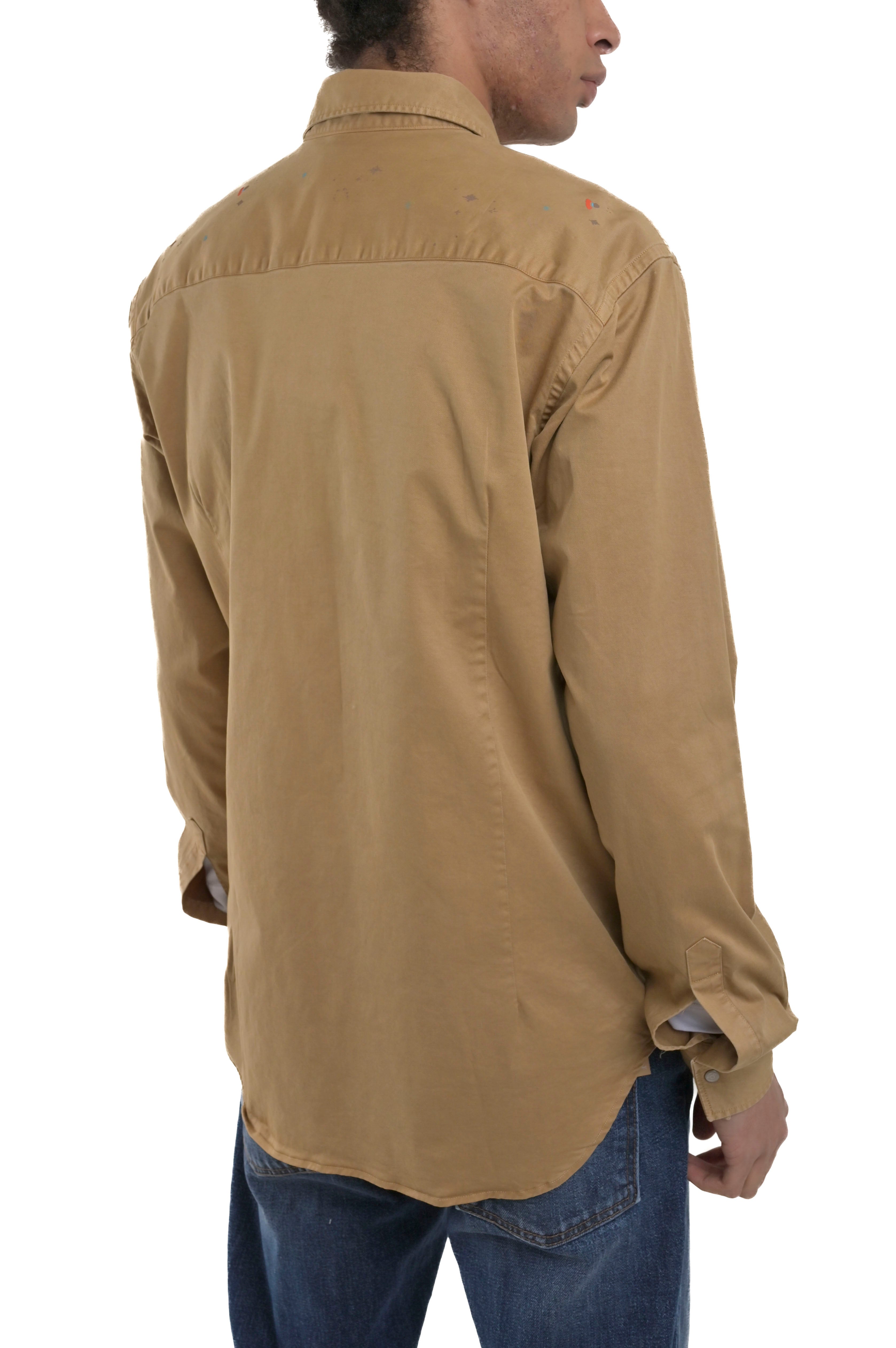 Spy Bull Regular Shirt Biscuit Pattern FW24/25