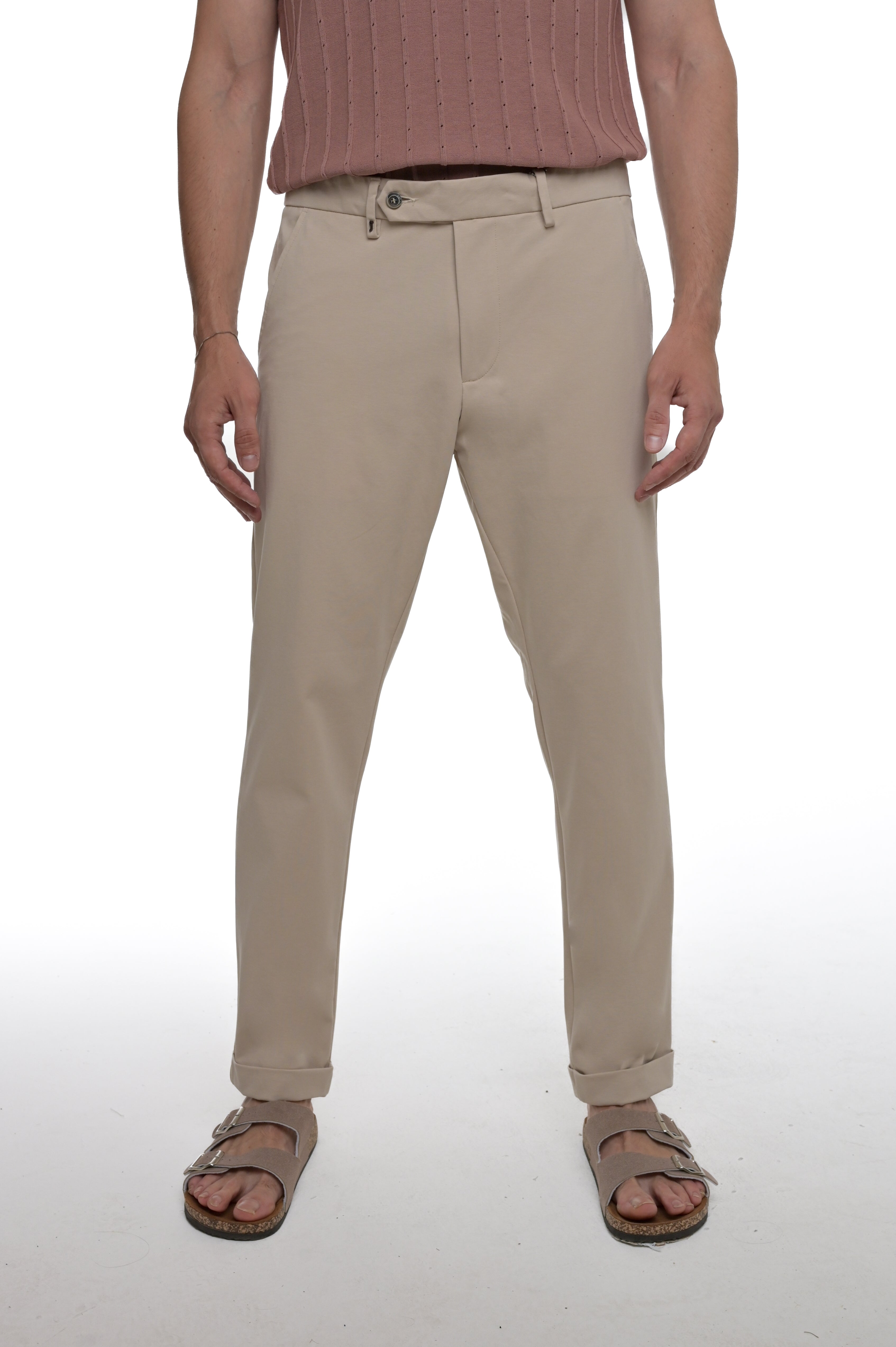 Pantaloni Classici slim Racket GDT beige SS25