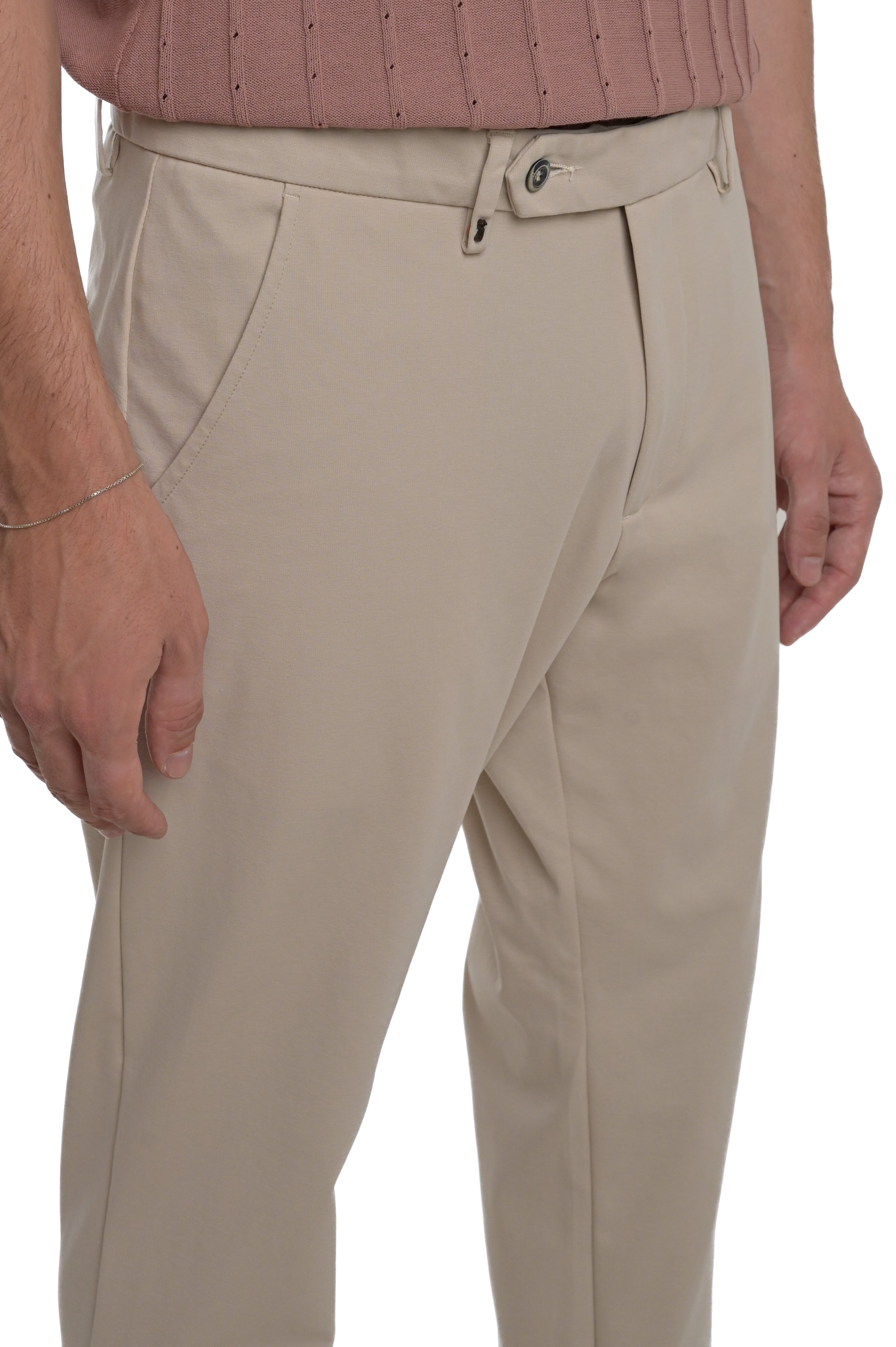 Pantaloni Classici slim Racket GDT beige SS25