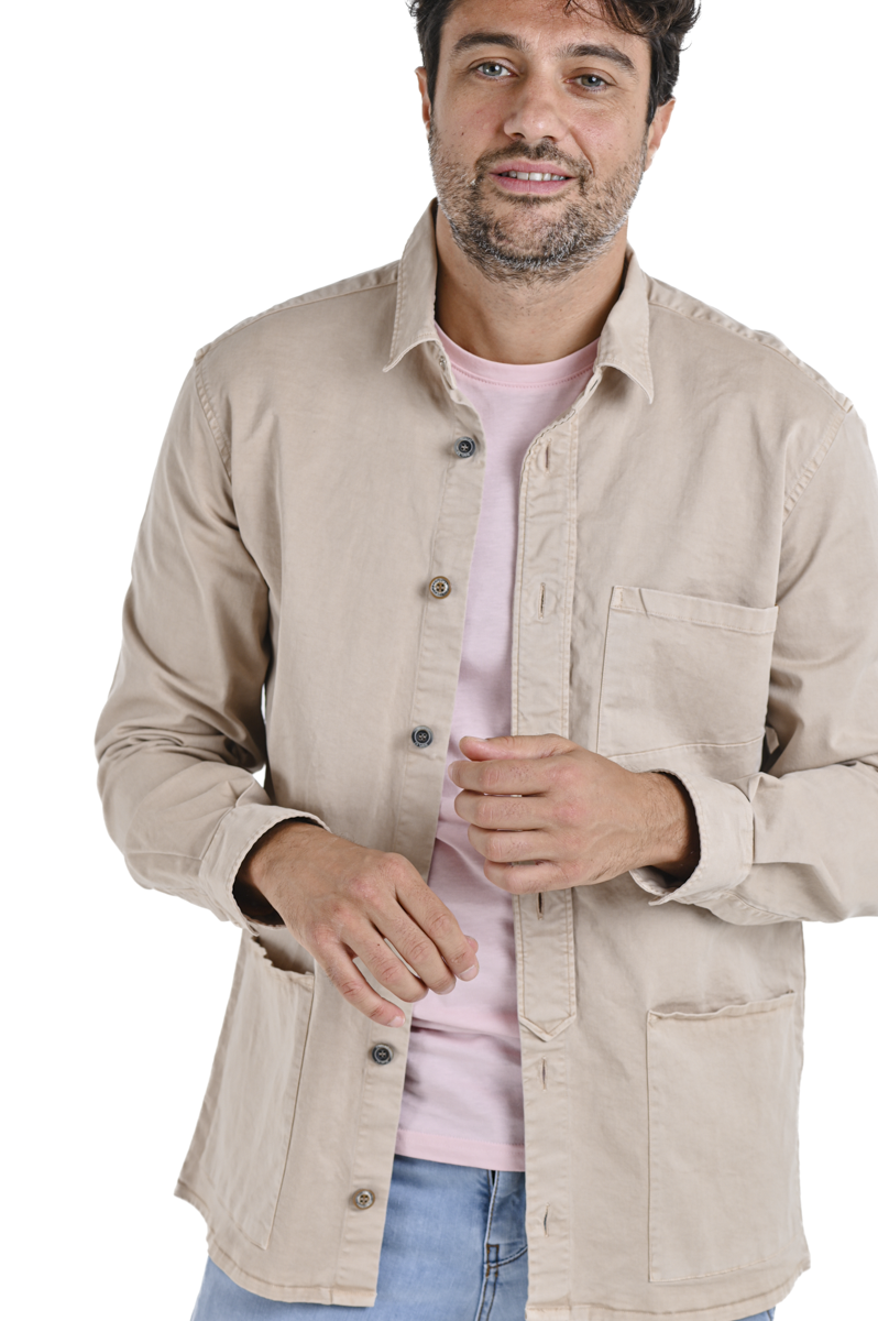 Camicia regular Sun Beige SS24