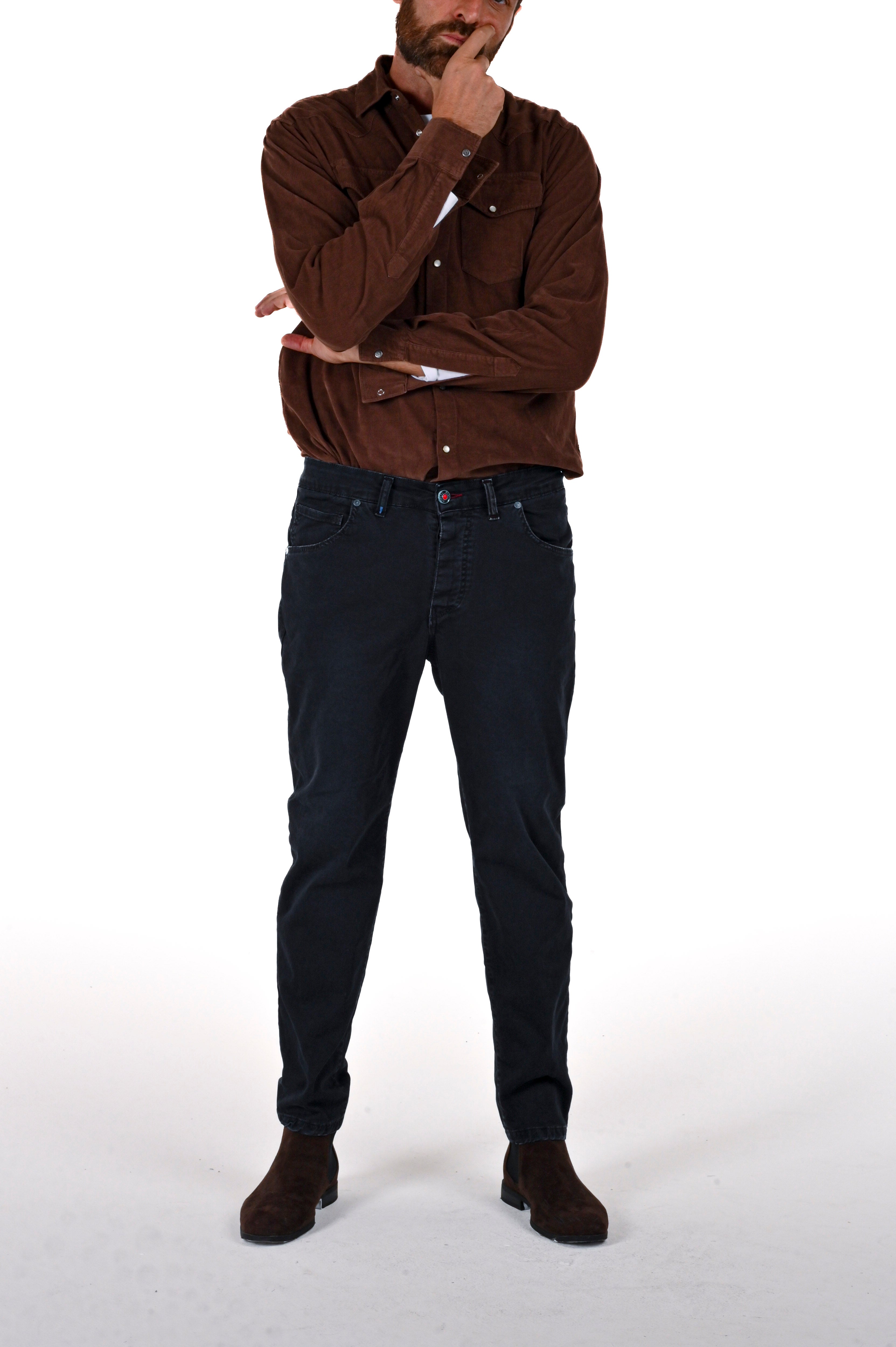 New Wolf Gab biscuit regular cotton trousers FW24/25